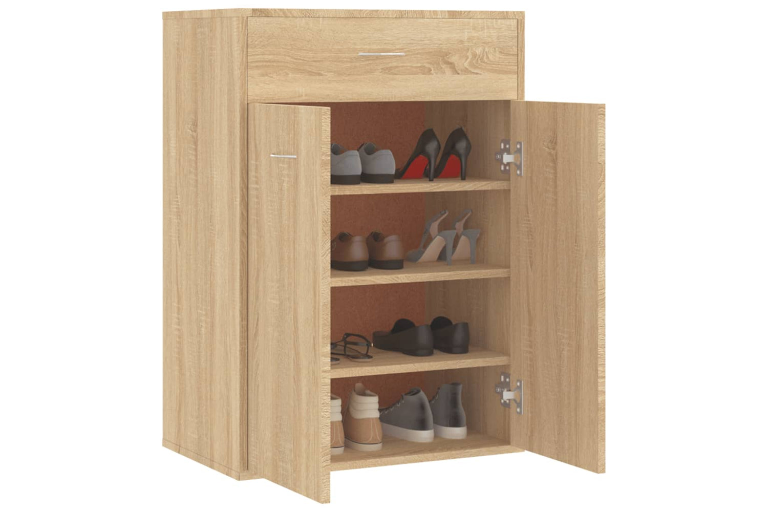 vidaXL 801074 Shoe Cabinet Sonoma Oak 60x35x84cm Engineered Wood-3