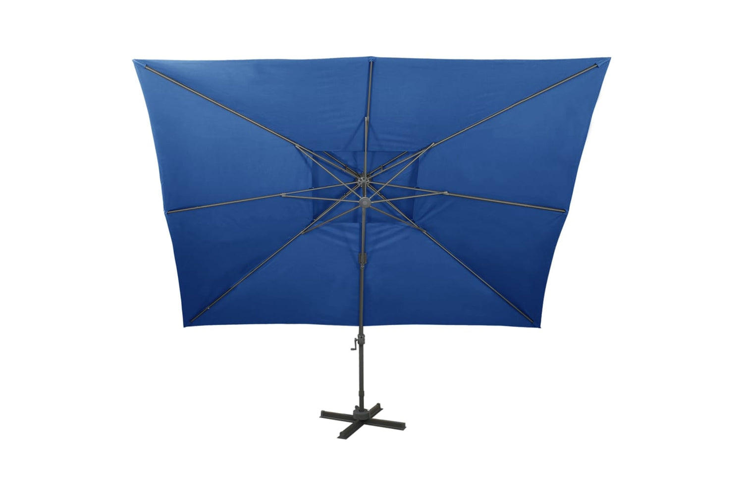 vidaXL 312379 Cantilever Umbrella With Double Top Azure Blue 400x300cm-3