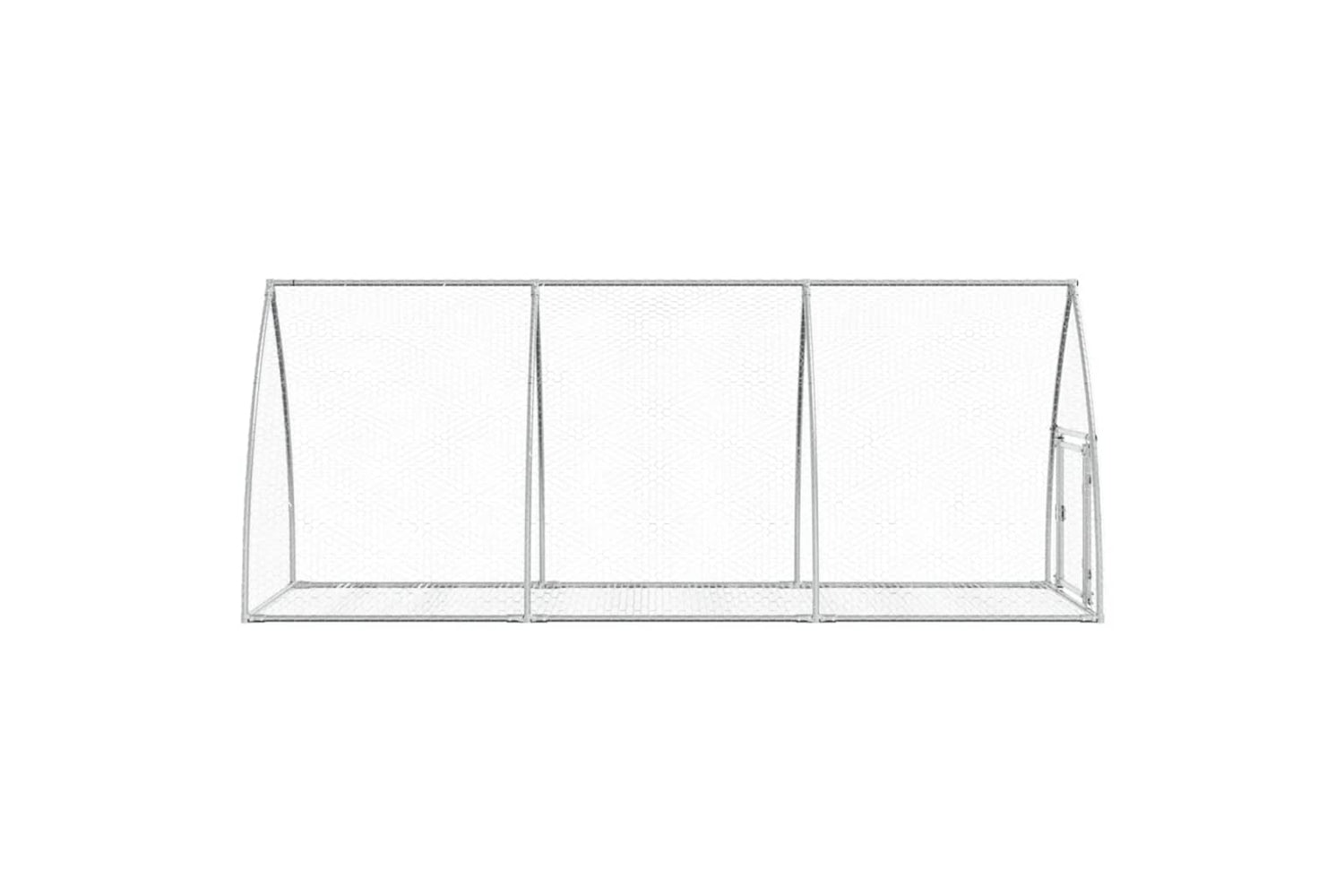 vidaXL 3281528 Rabbit Cage Silver 300x105x120cm Galvanised Steel-5