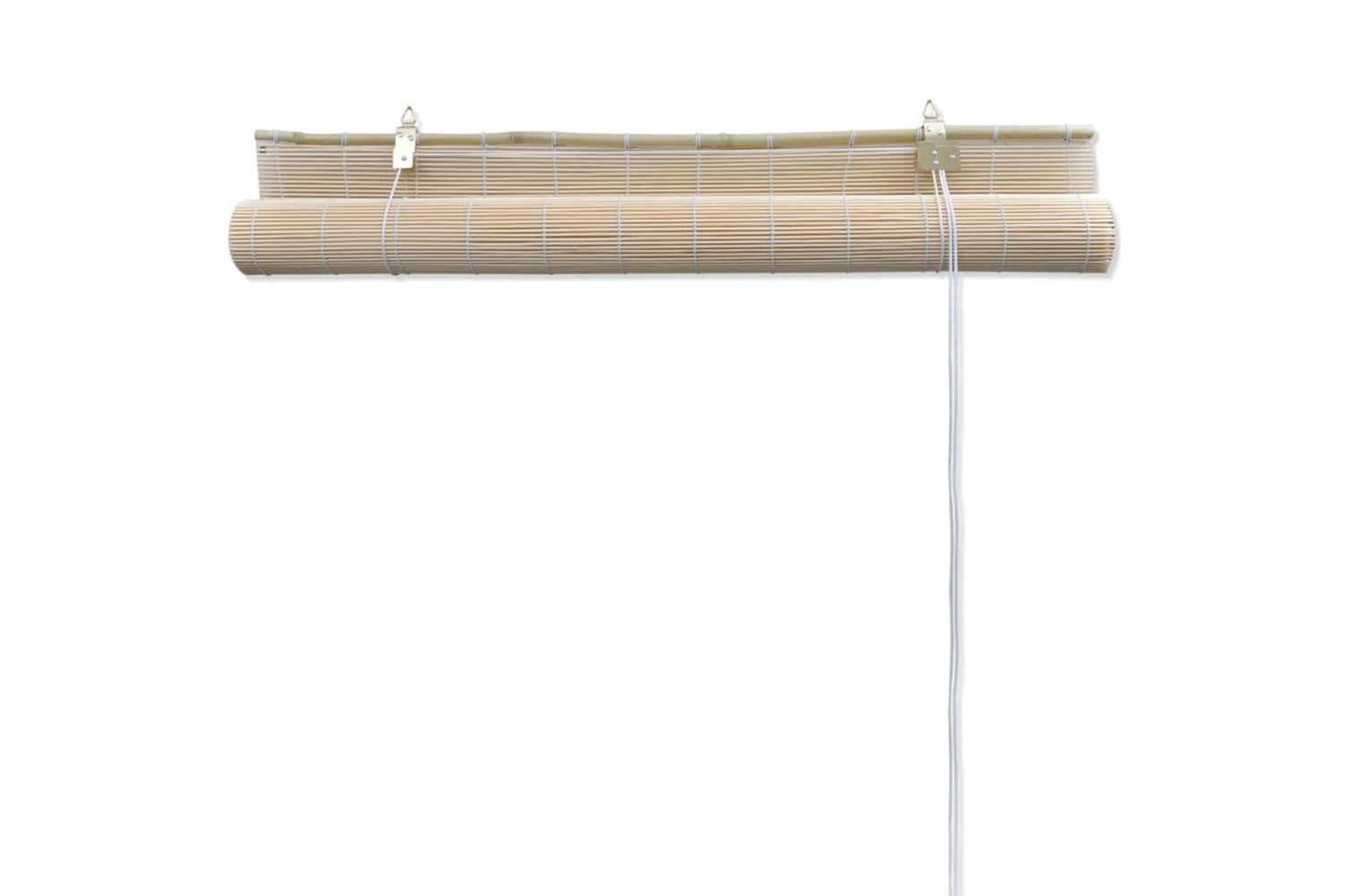 vidaXL 278742 Natural Bamboo Roller Blinds 2 Pcs 120x160cm-6