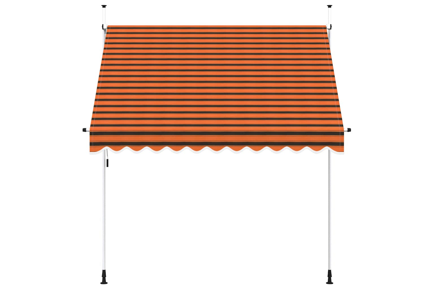 vidaXL 145837 Manual Retractable Awning 250cm Orange And Brown-2