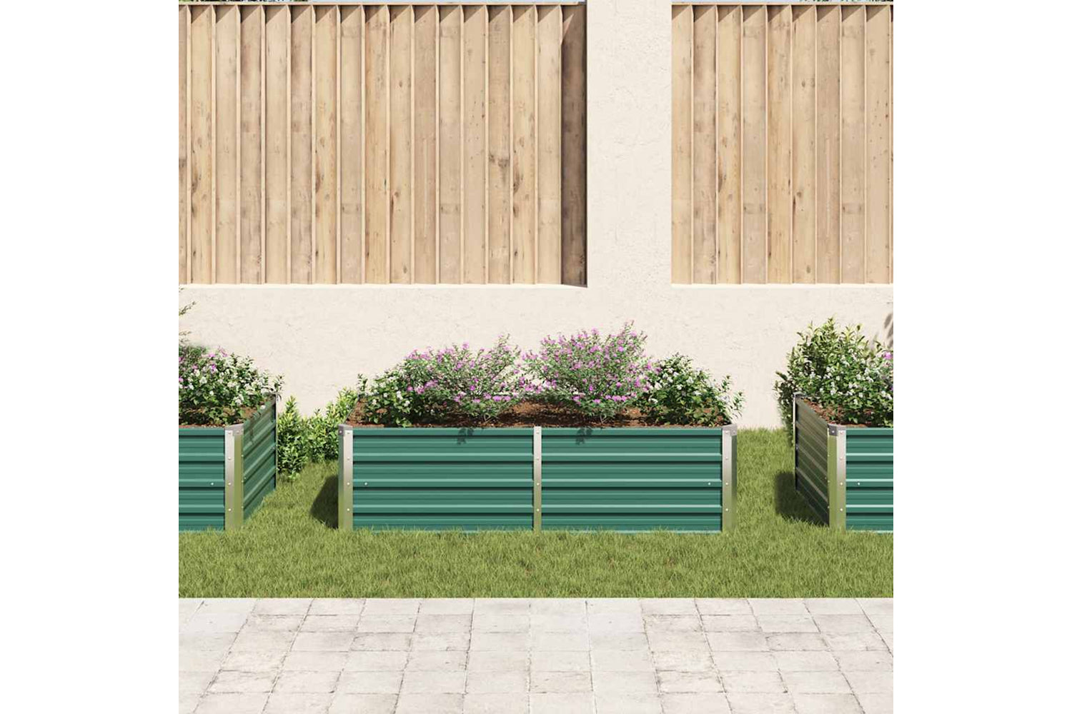 vidaXL 47014 Raised Garden Bed 160x80x45cm Galvanised Steel Green-2
