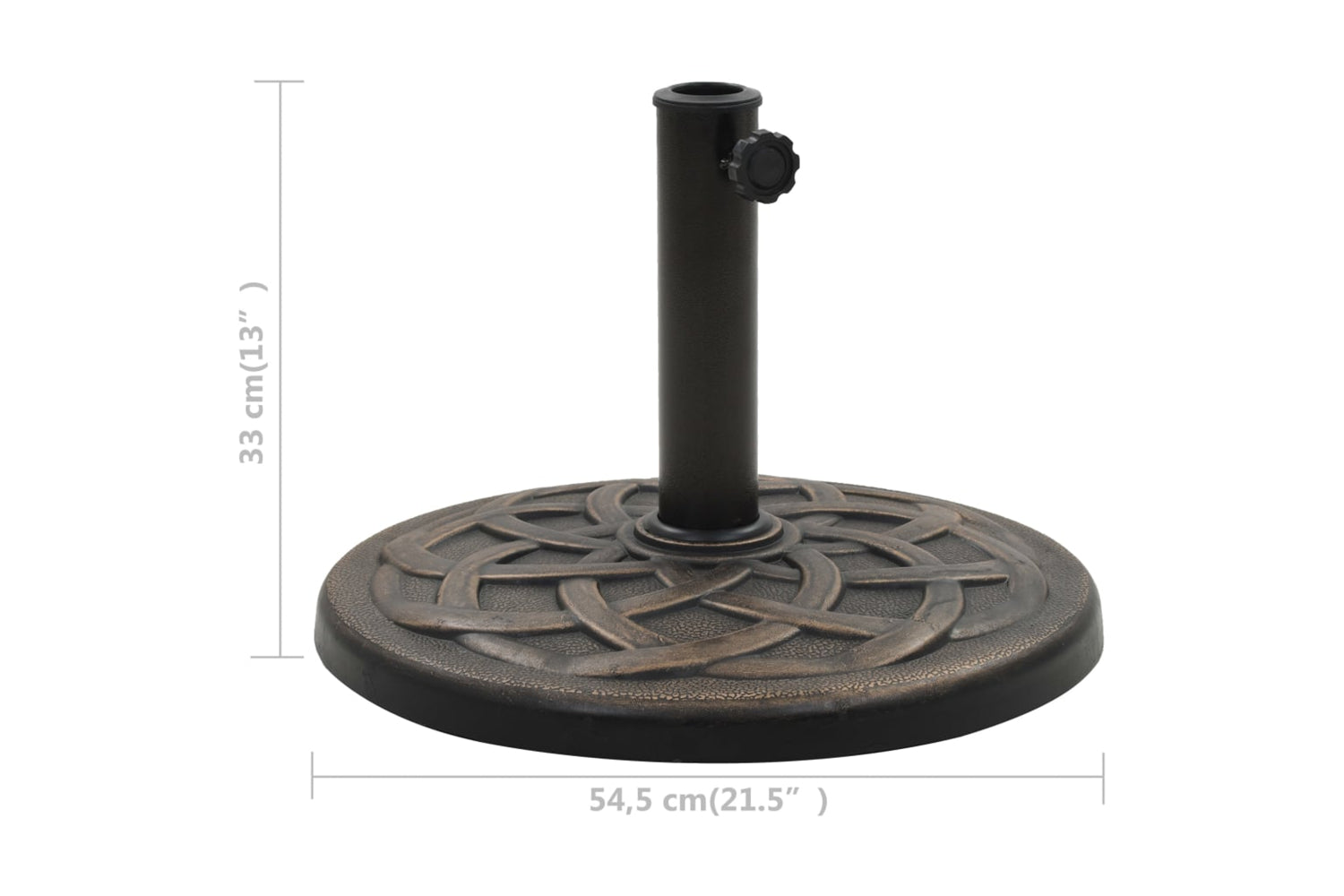 Vidaxl 45202 Parasol Base Round Polyresin 19 Kg Bronze-6
