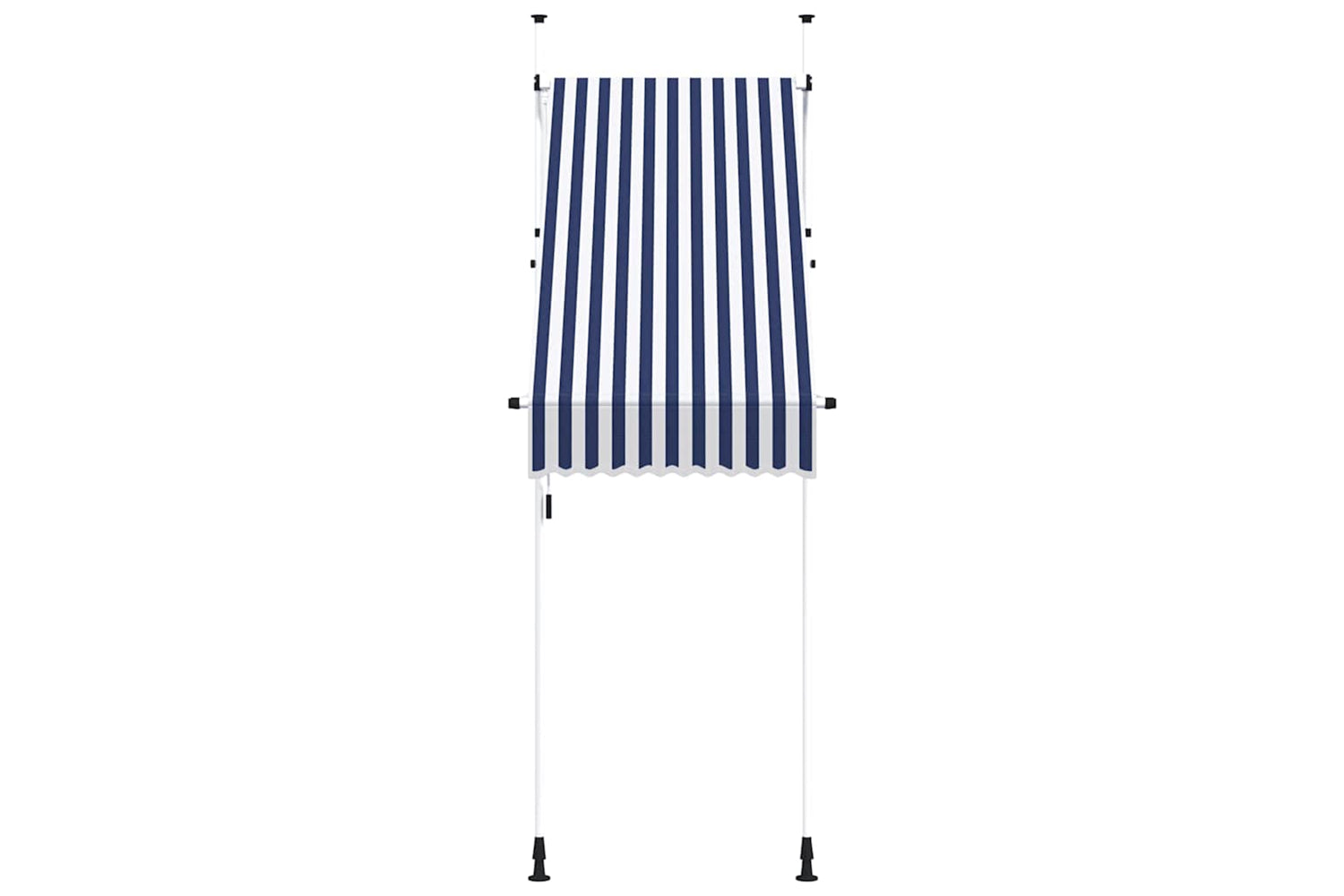 vidaXL 145829 Manual Retractable Awning 100cm Blue And White Stripes-2