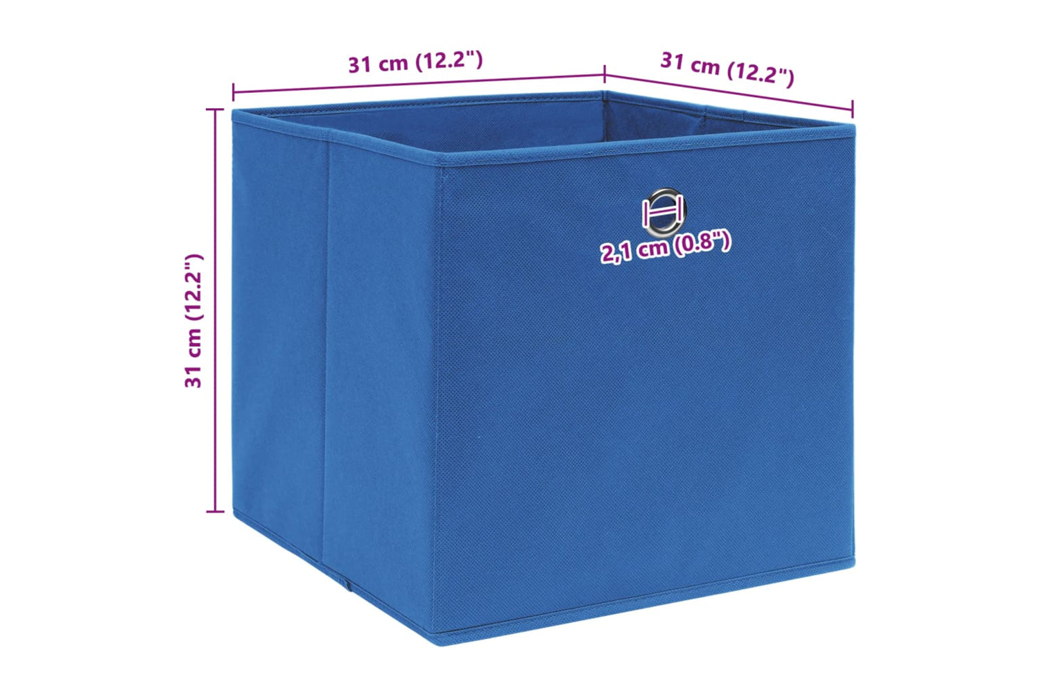 Vidaxl 288339 Storage Boxes 10 Pcs Blue 32x32x32 Cm Fabric-5