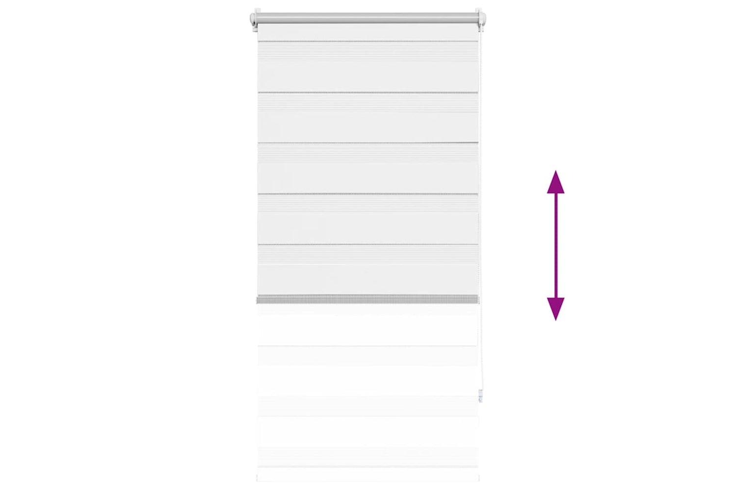 Vidaxl Zebra Blind 60 X 120 Cm White-4