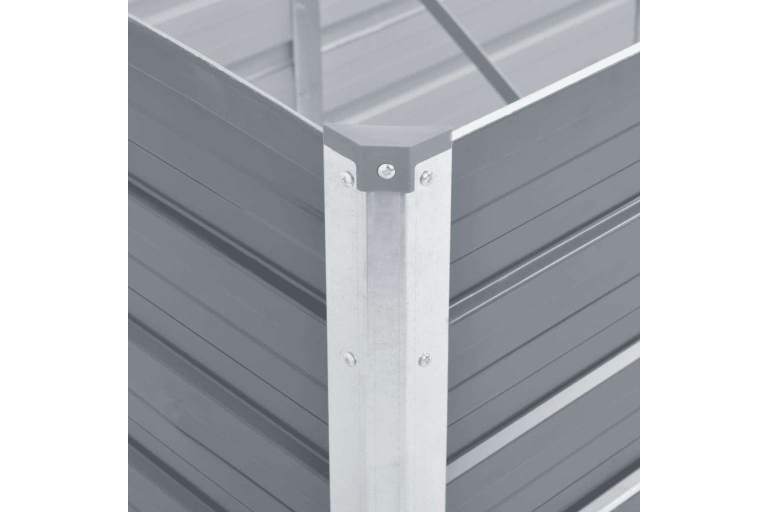 vidaXL 44846 Garden Raised Bed Galvanised Steel 320x80x45cm Grey-4