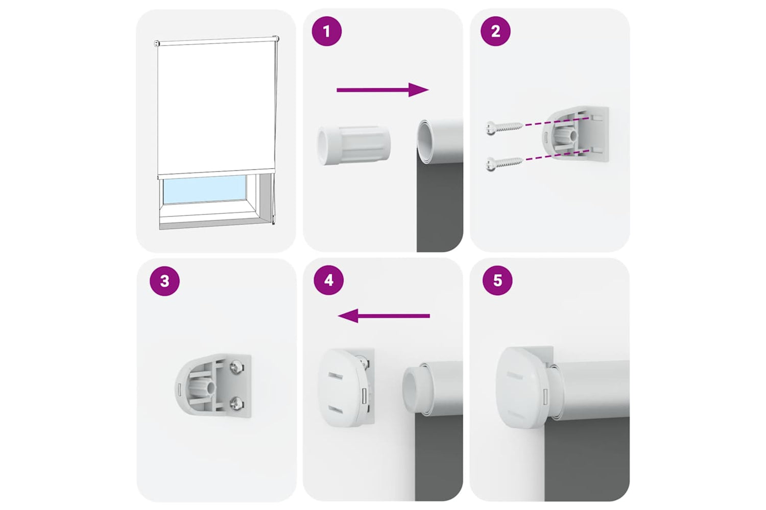 Vidaxl Roller Blind Blackout 100 X 175 Cm Grey-5