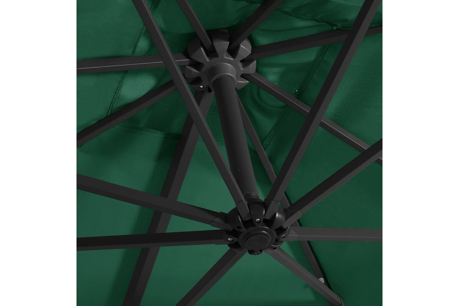 Vidaxl 46993 Cantilever Umbrella With Led Lights And Steel Pole 250x250 Cm Green-6