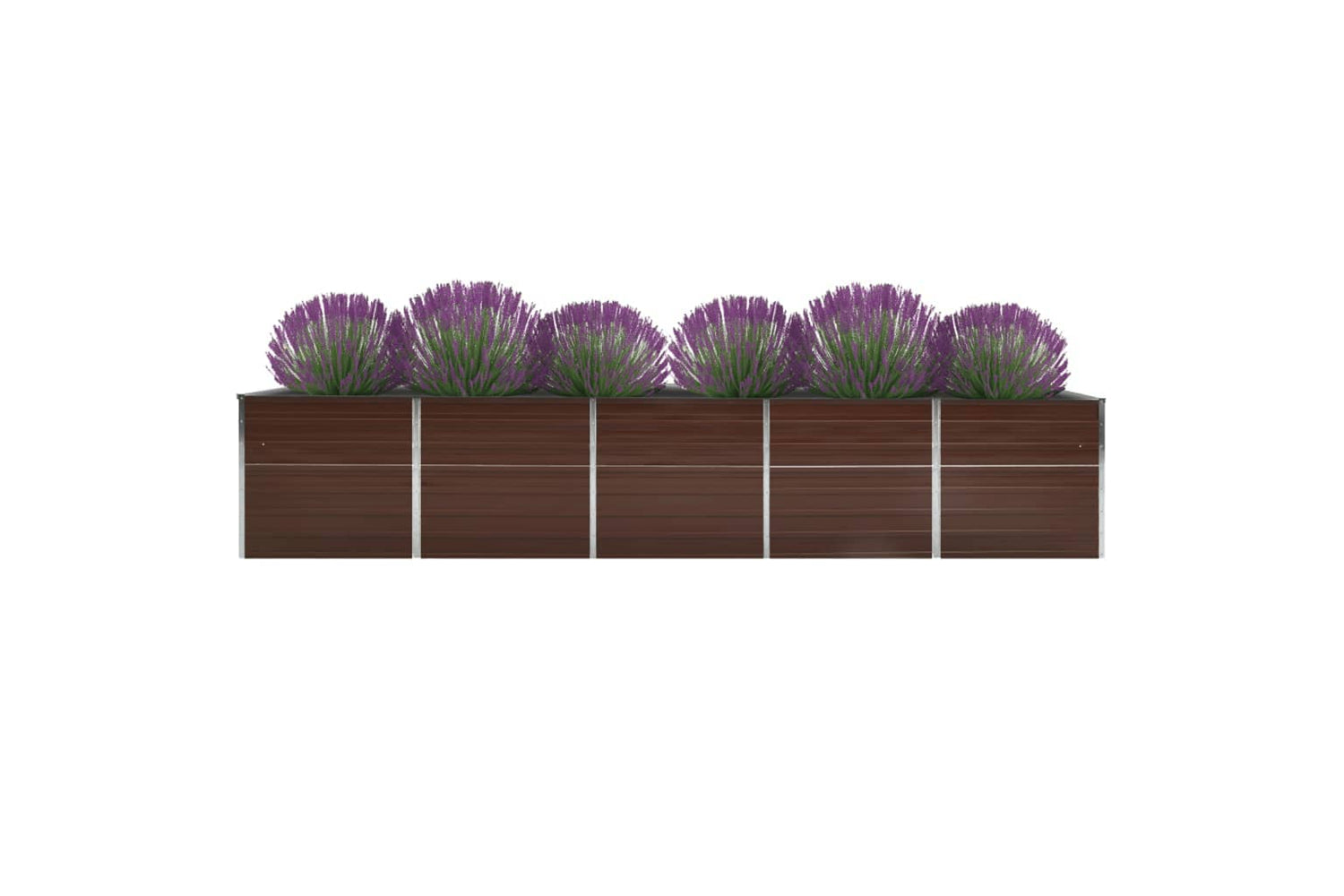 vidaXL 47062 Garden Raised Bed Galvanised Steel 400x80x77cm Brown-2