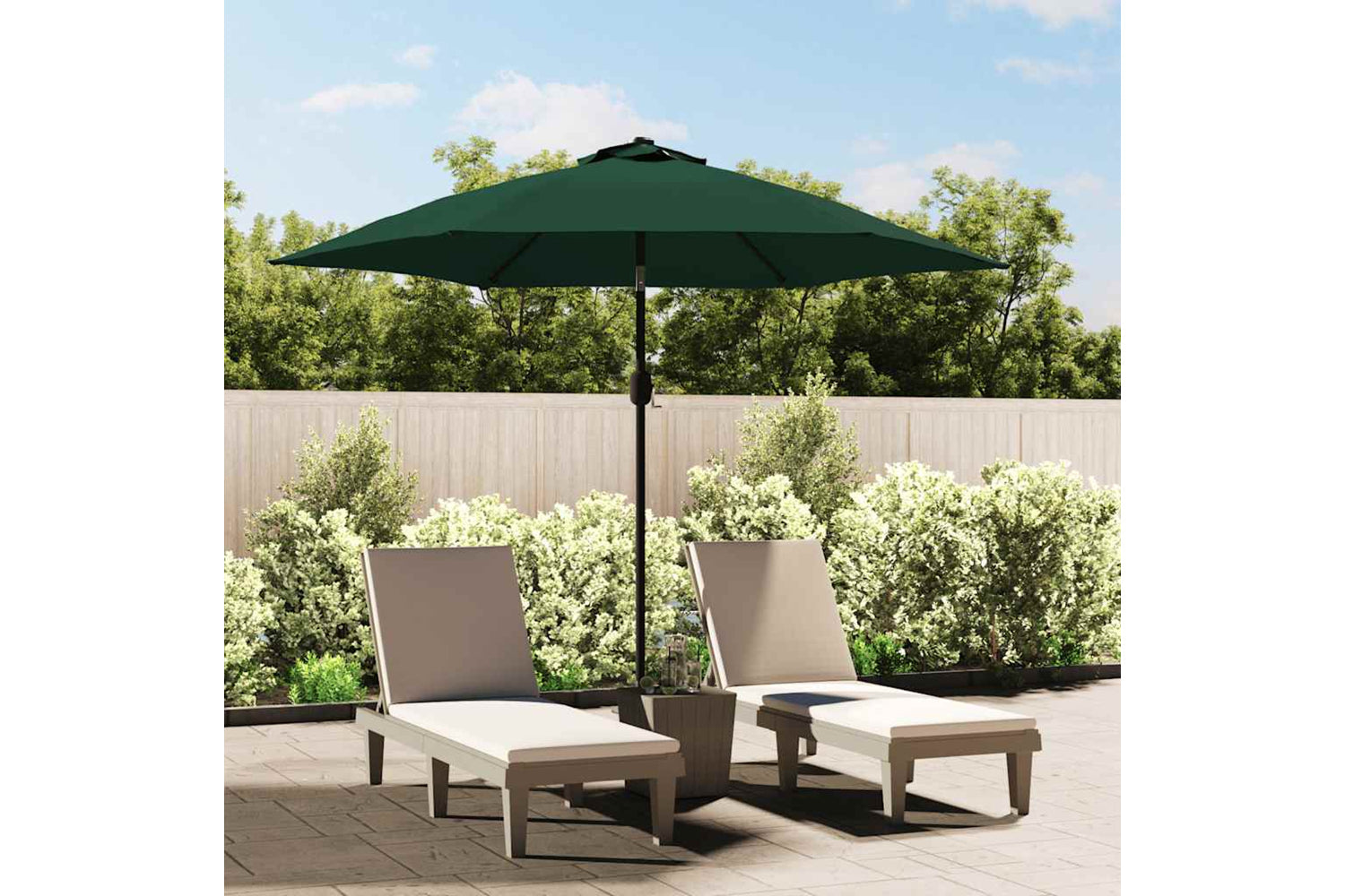 Vidaxl 40769 Parasol Green 3m Steel Pole-2