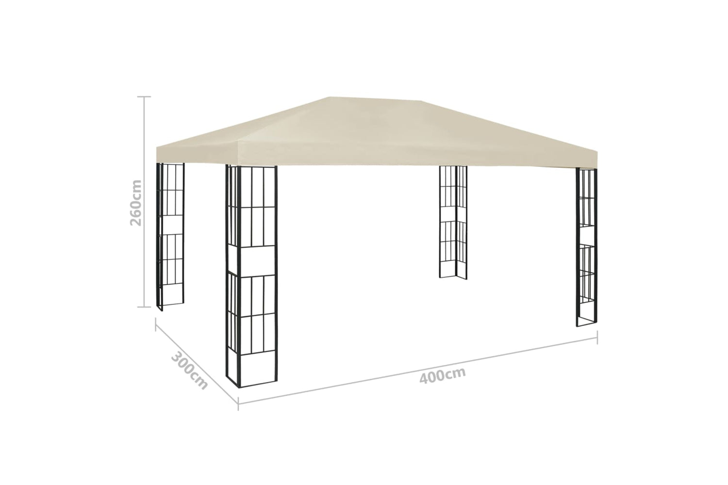 Vidaxl 47982 Gazebo 3x4 M Cream-7