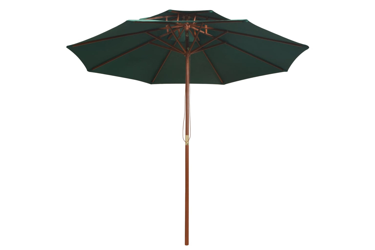 vidaXL 42963 Double Decker Parasol 270x270cm Wooden Pole Green-2