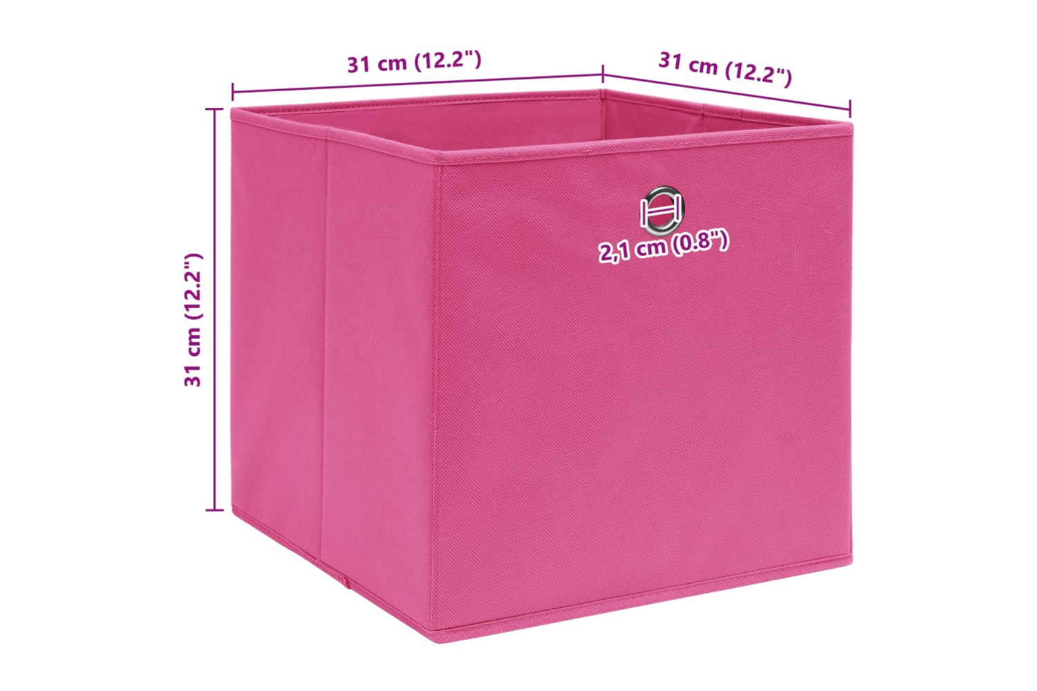 Vidaxl 288345 Storage Boxes 4 Pcs Pink 32x32x32 Cm Fabric-5