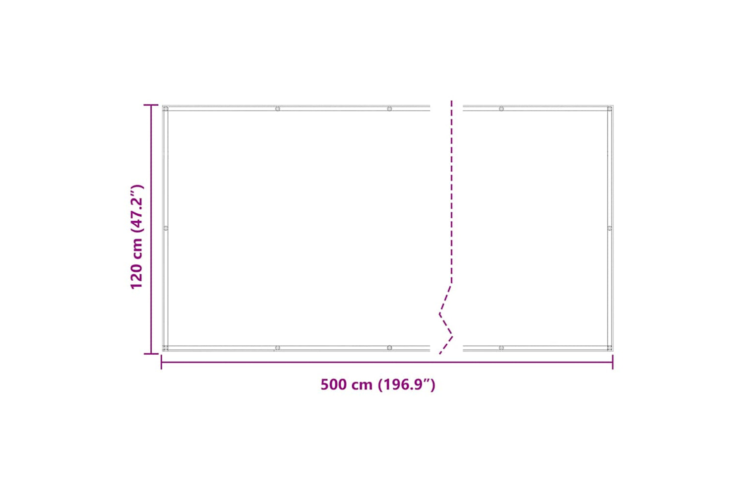 vidaXL 134874 Balcony Screen Anthracite 120x500cm Oxford Fabric-5