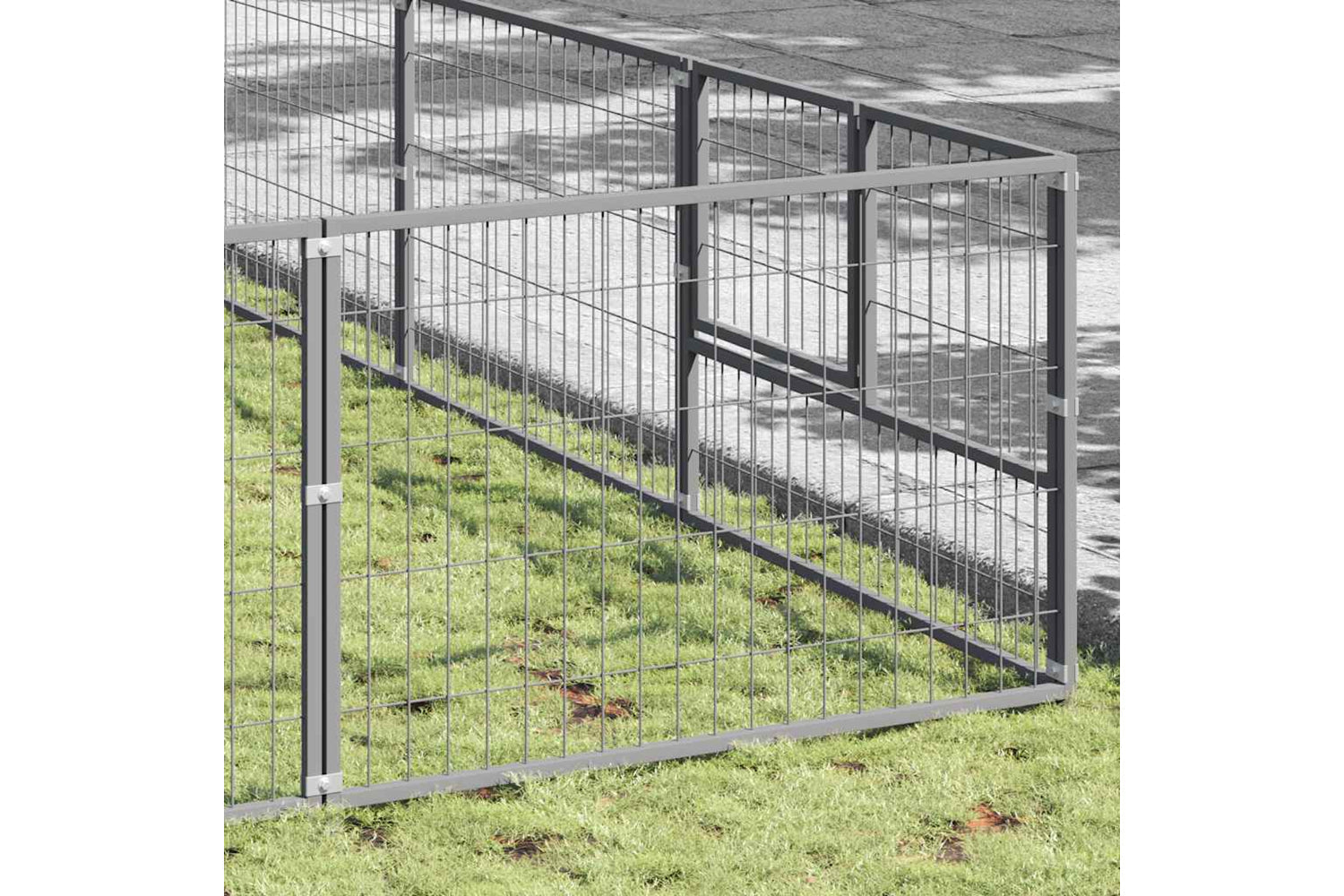 Vidaxl 3082198 Dog Kennel Silver 100 M2 Steel-2