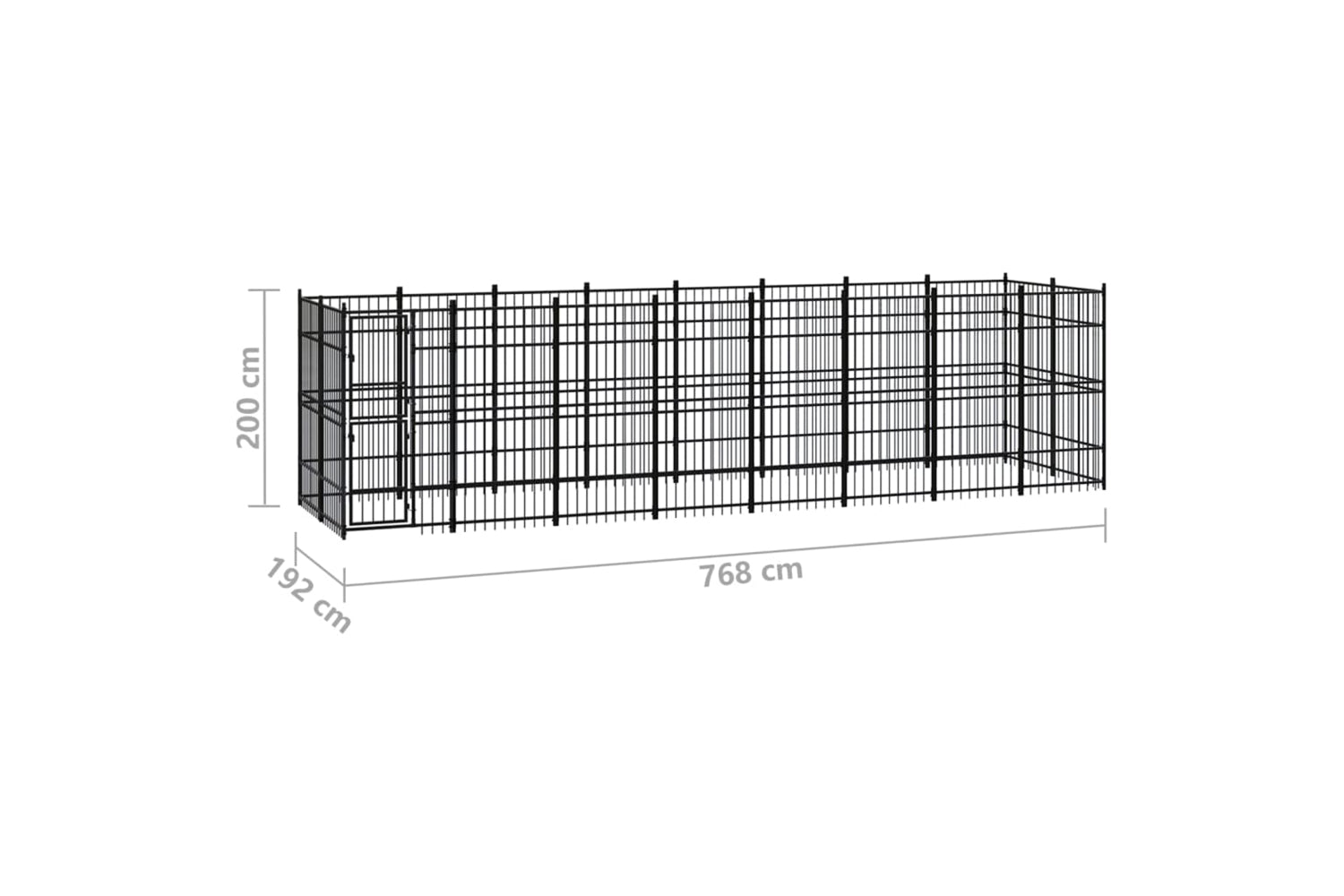Vidaxl 3097962 Outdoor Dog Kennel Steel 14.75 M2-7