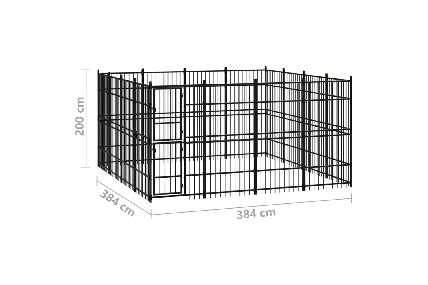 Vidaxl 3097982 Outdoor Dog Kennel Steel 14.75 M2-7