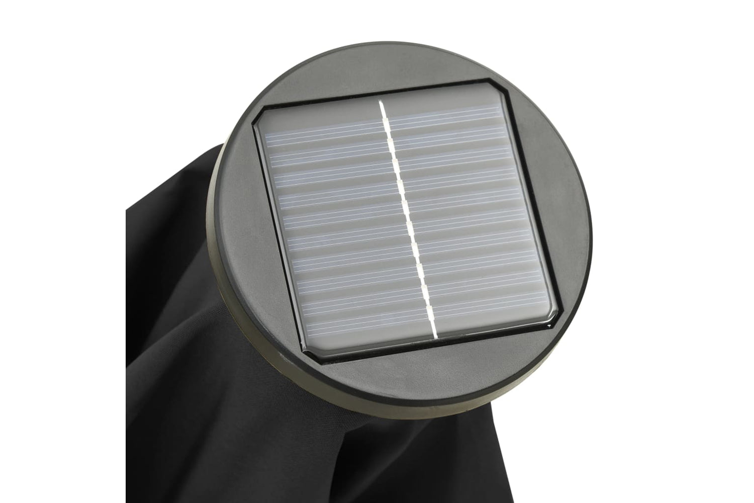 Vidaxl 313563 Parasol With Led Lights Black 200x211 Cm Aluminium-8