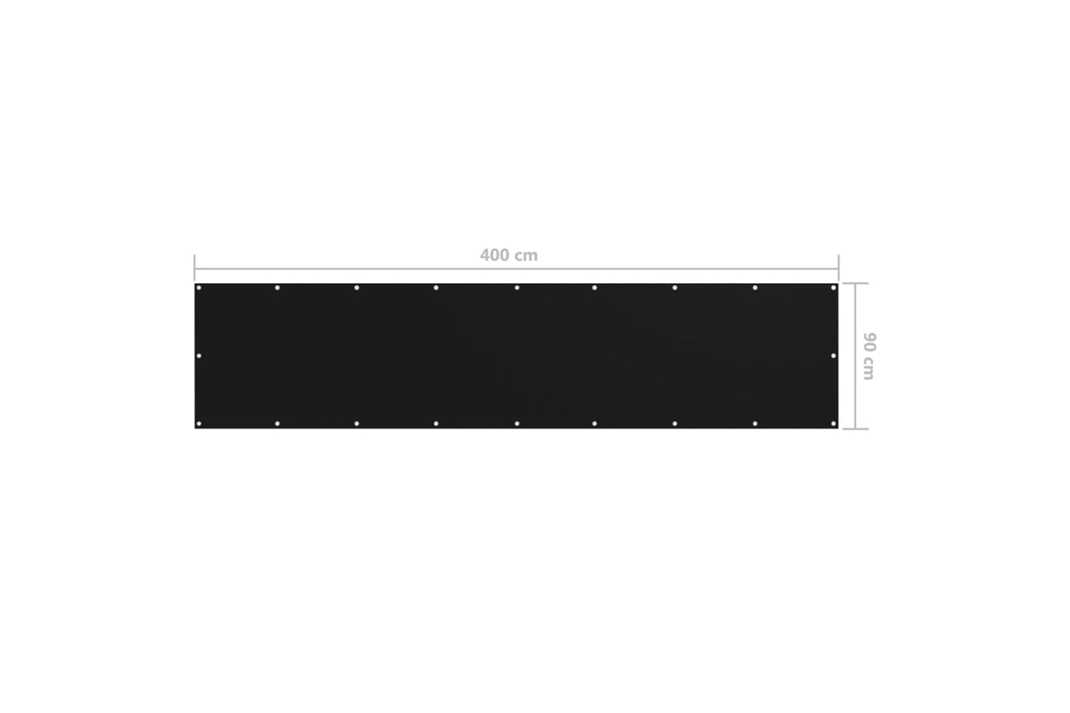 vidaXL 135061 Balcony Screen Black 90x400cm Oxford Fabric-5