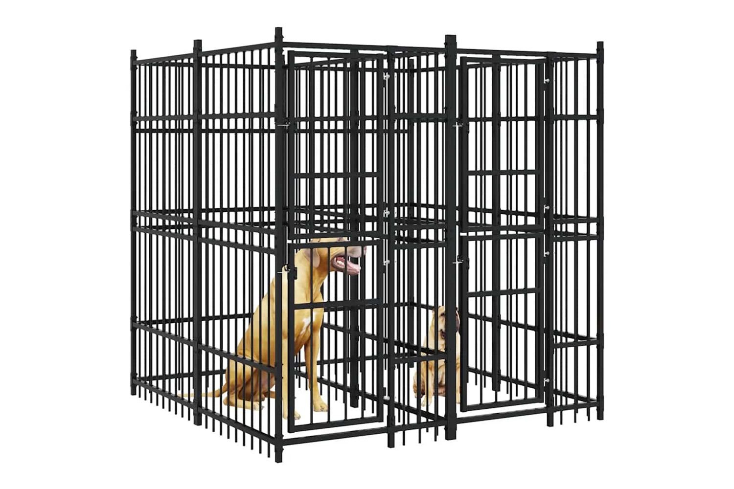 Vidaxl 3097937 Outdoor Dog Kennel Steel 3.69 M2-3