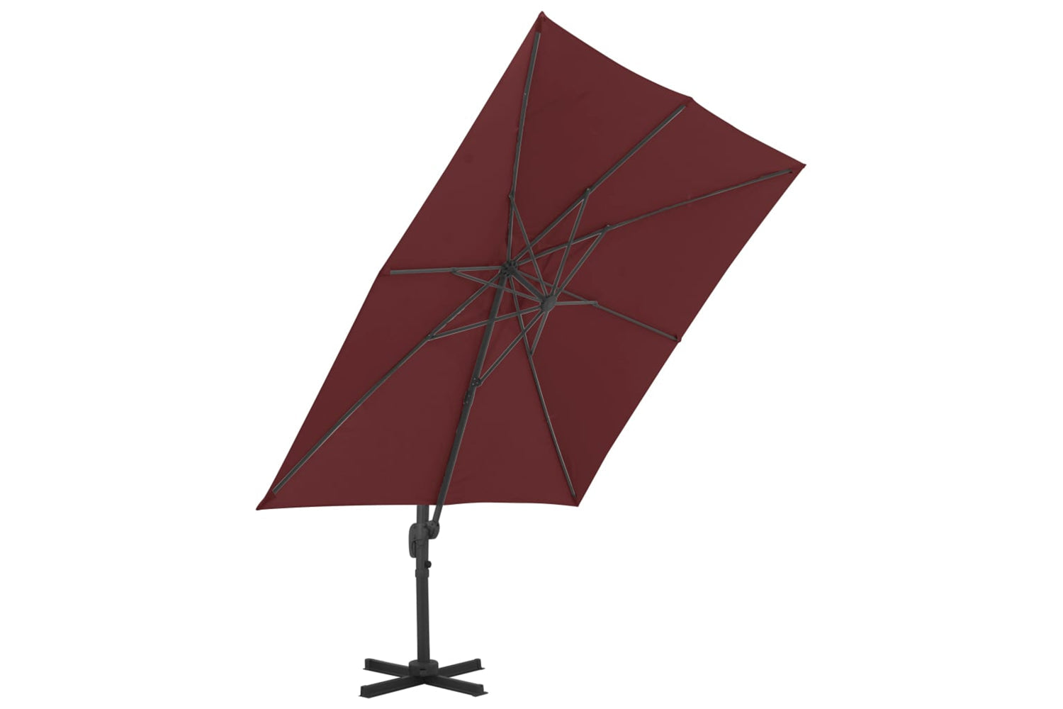 vidaXL 312315 Cantilever Umbrella With Aluminium Pole Bordeaux Red 400x300cm-3