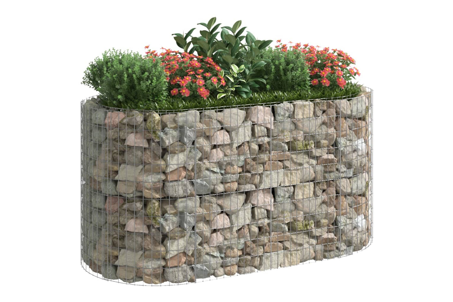 vidaXL 152045 Gabion Raised Bed Galvanised Iron 200x100x100cm-2