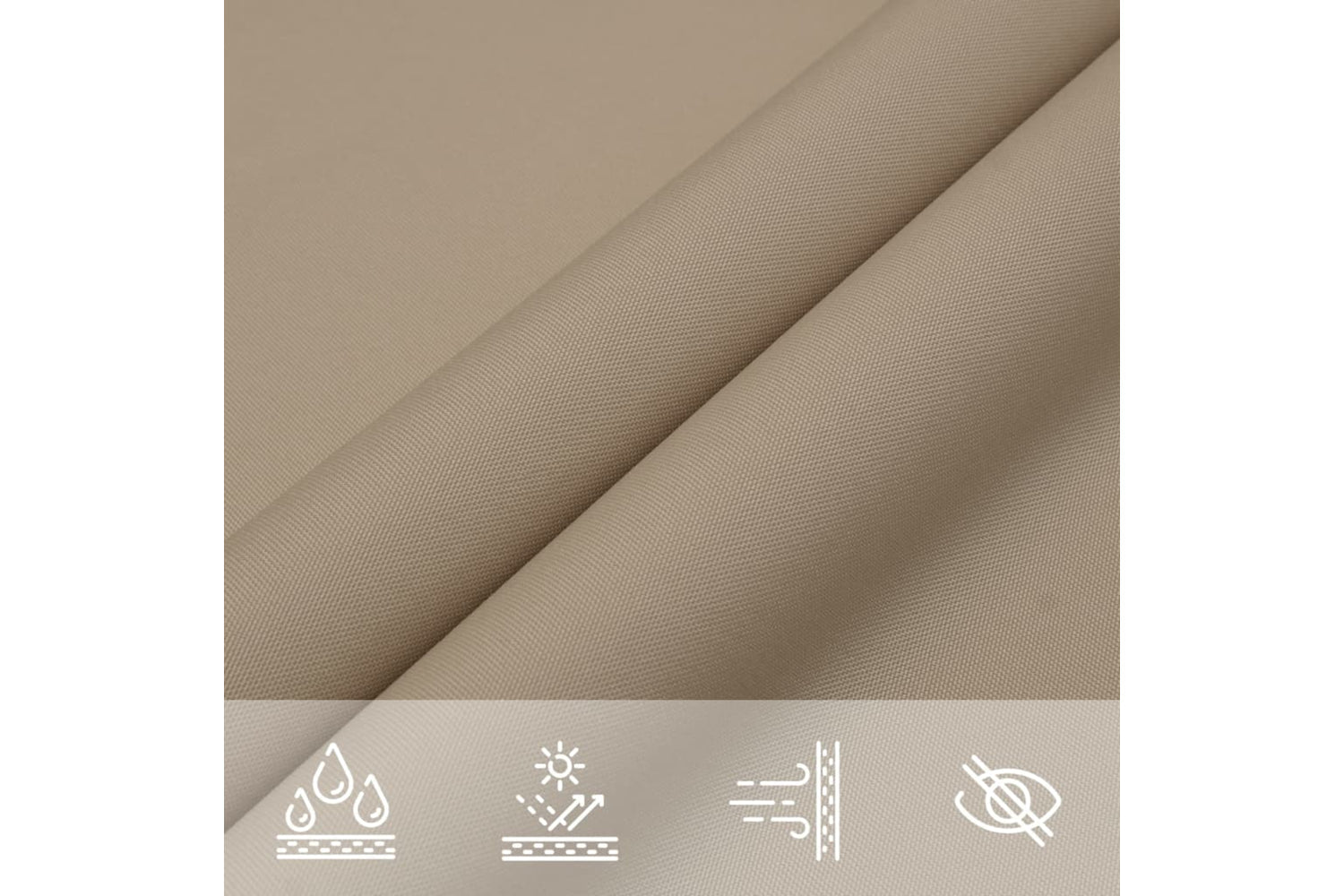 Vidaxl 135413 Sunshade Sail Oxford Fabric Square 3.6x3.6 M Taupe-6
