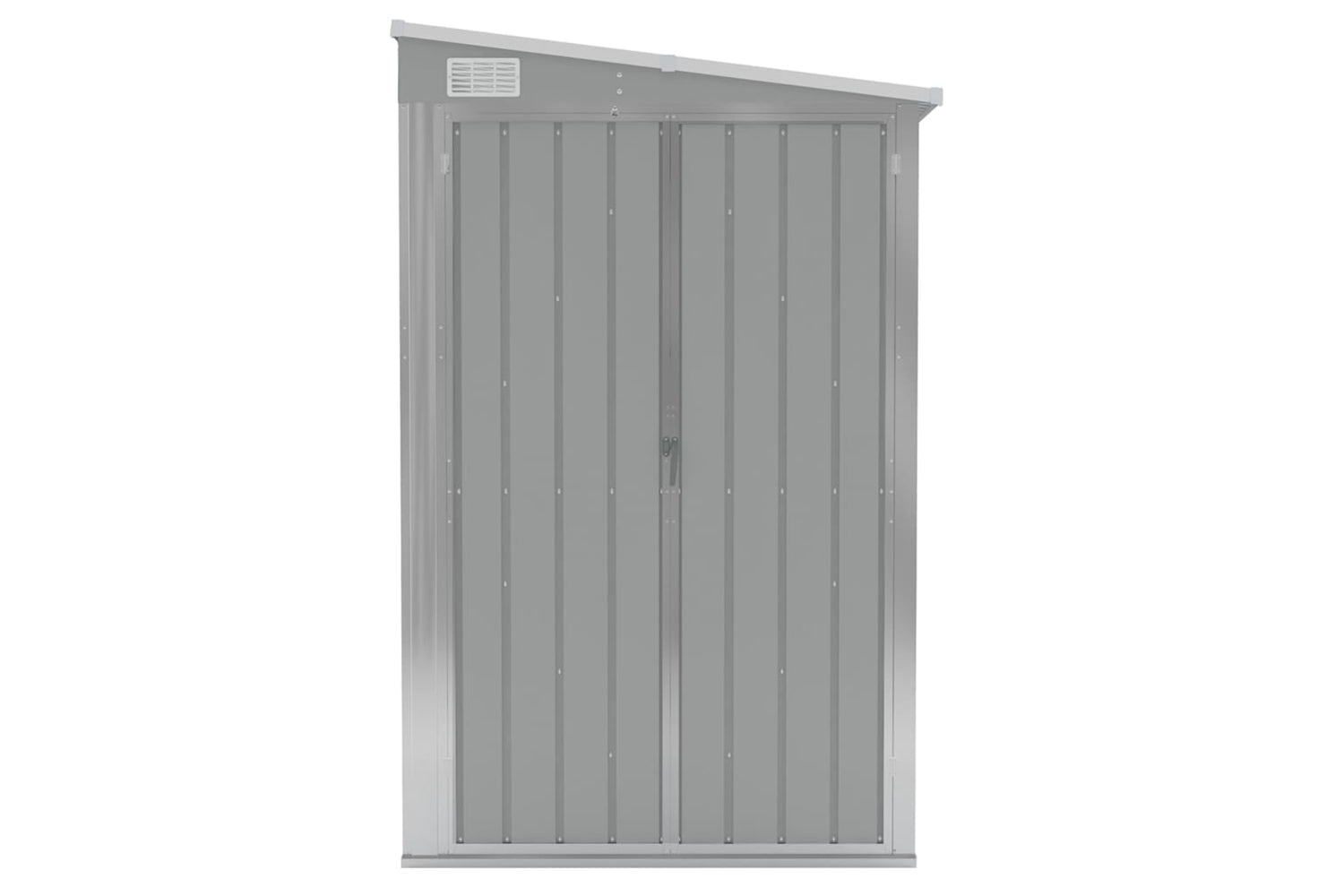 Vidaxl Wall-mounted Garden Shed Grey 118x194x178 Cm Galvanised Steel-2