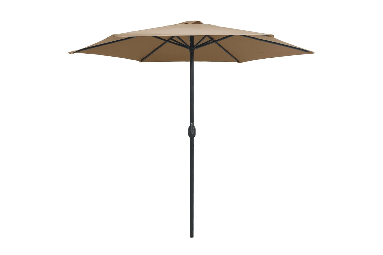 vidaXL 47347 Outdoor Parasol With Aluminium Pole 270x246cm Taupe-2