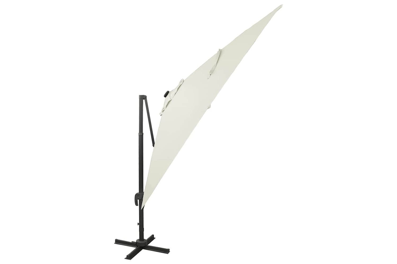 Vidaxl Cantilever Umbrella With Pole And Led Lights Sand 300 Cm-4