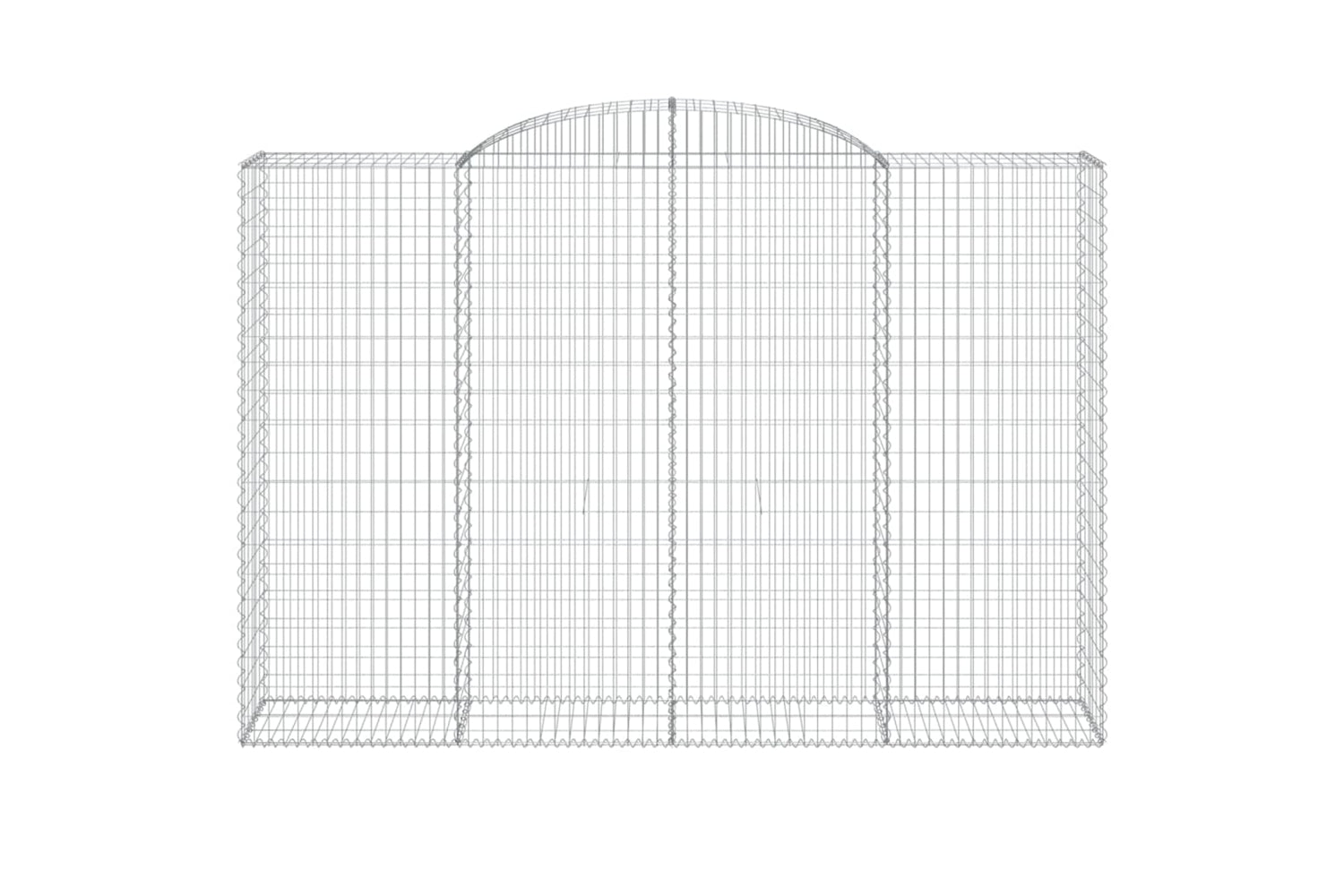 vidaXL 153520 Arched Gabion Basket 300x50x200/220cm Galvanised Iron-2