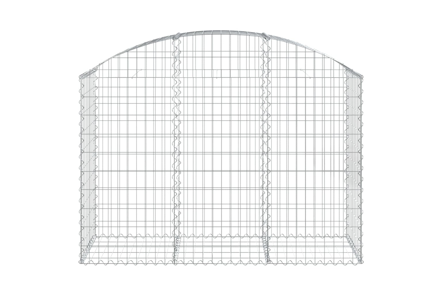 vidaXL 153455 Arched Gabion Basket 150x50x100/120cm Galvanised Iron-2