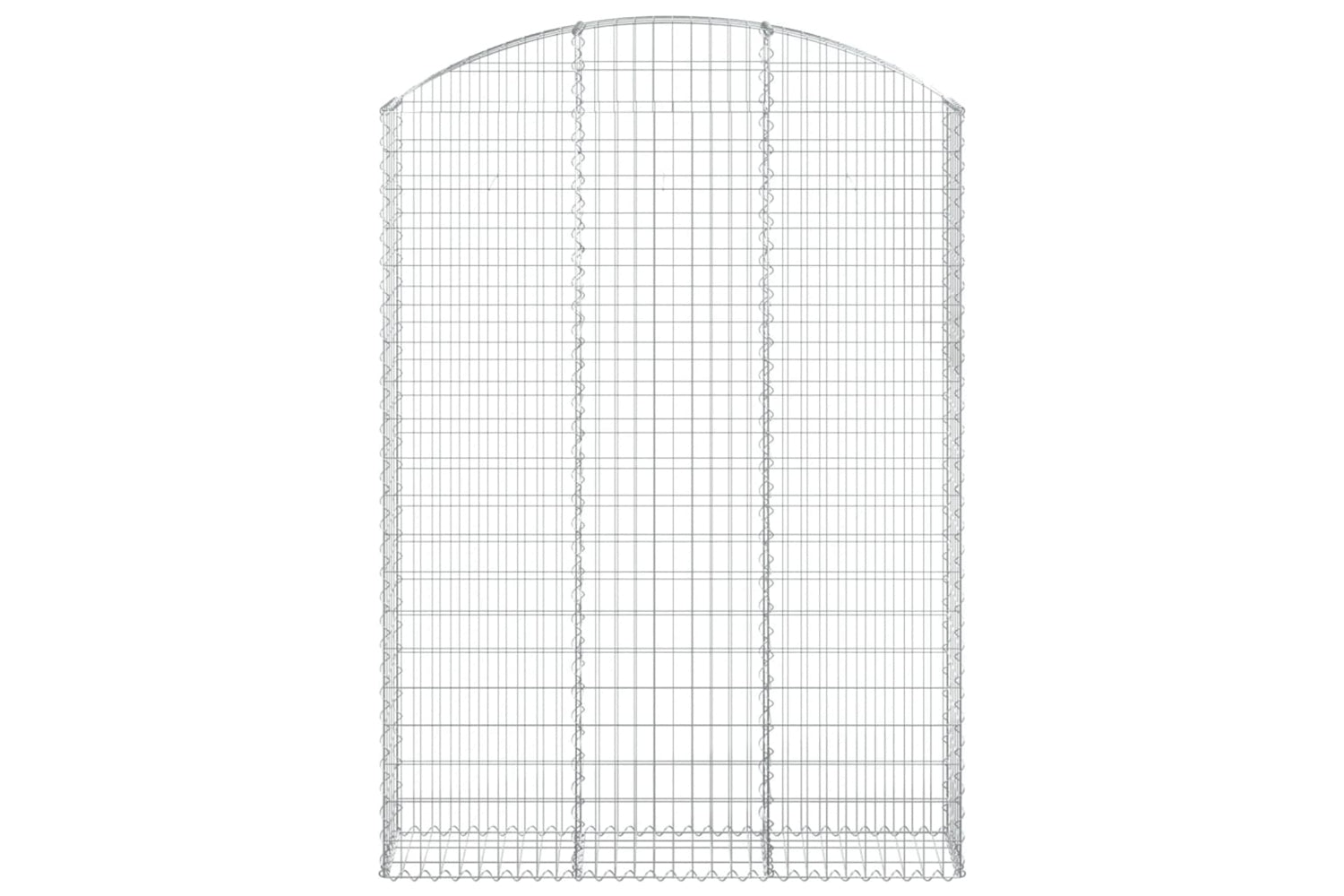 vidaXL 153450 Arched Gabion Basket 150x30x200/220cm Galvanised Iron-2
