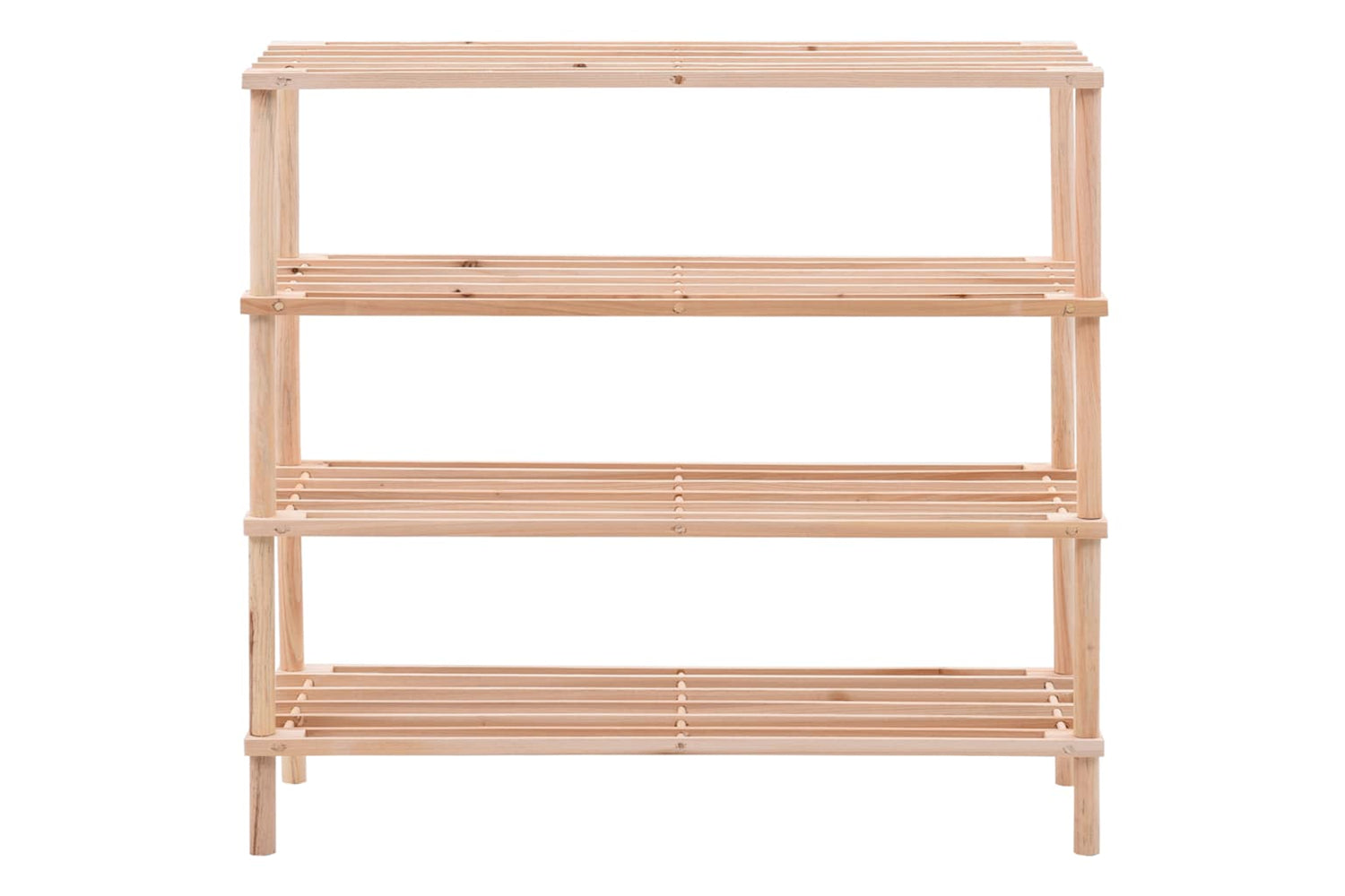 Vidaxl 285201 4-tier Shoe Rack Solid Fir Wood-2