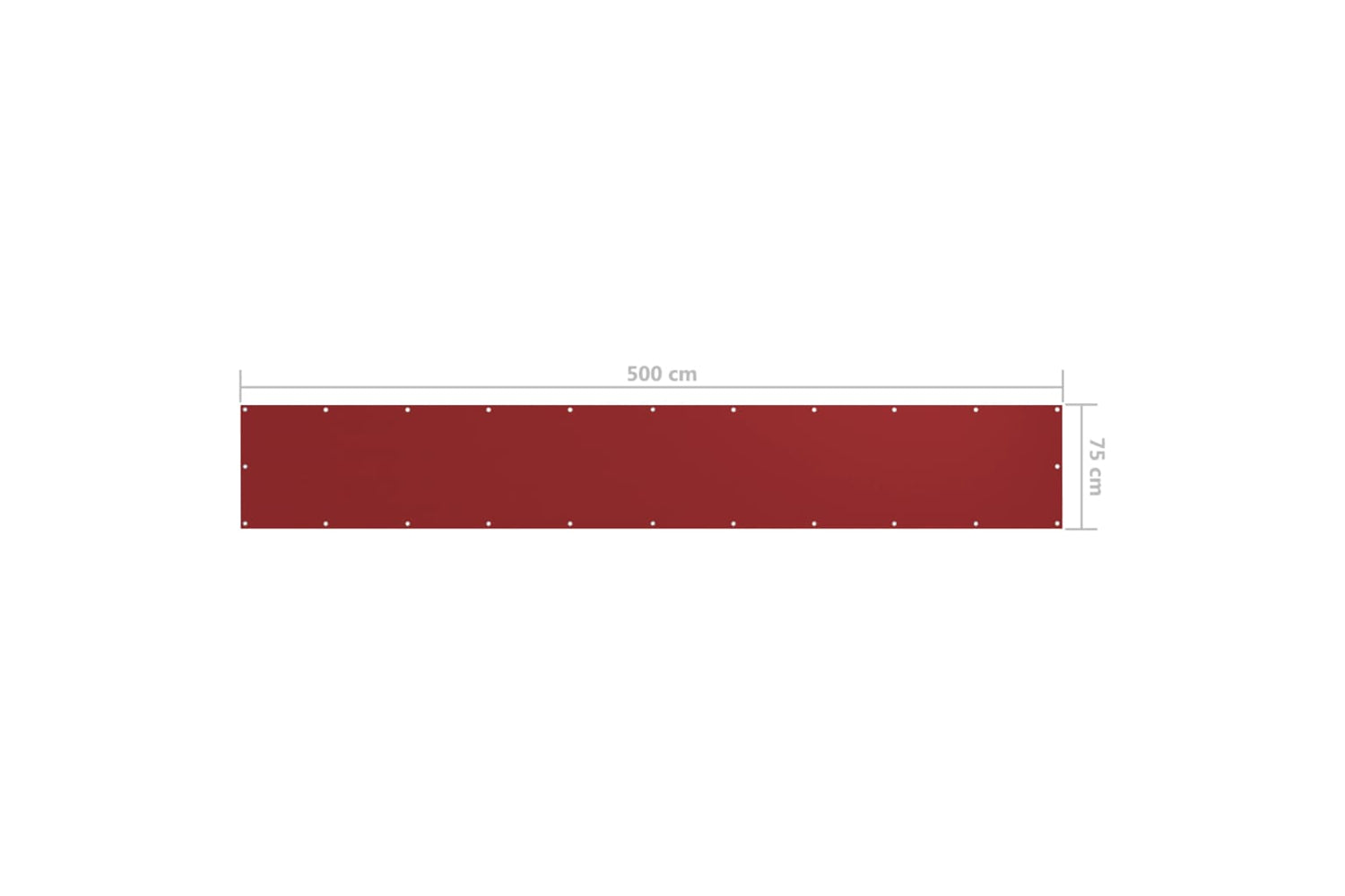 vidaXL 135034 Balcony Screen Red 75x500cm Oxford Fabric-5