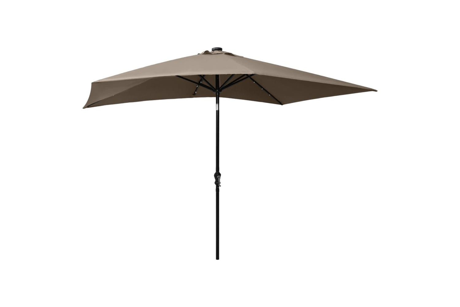 Vidaxl 313789 Parasol With Leds And Steel Pole Taupe 2x3 M-4