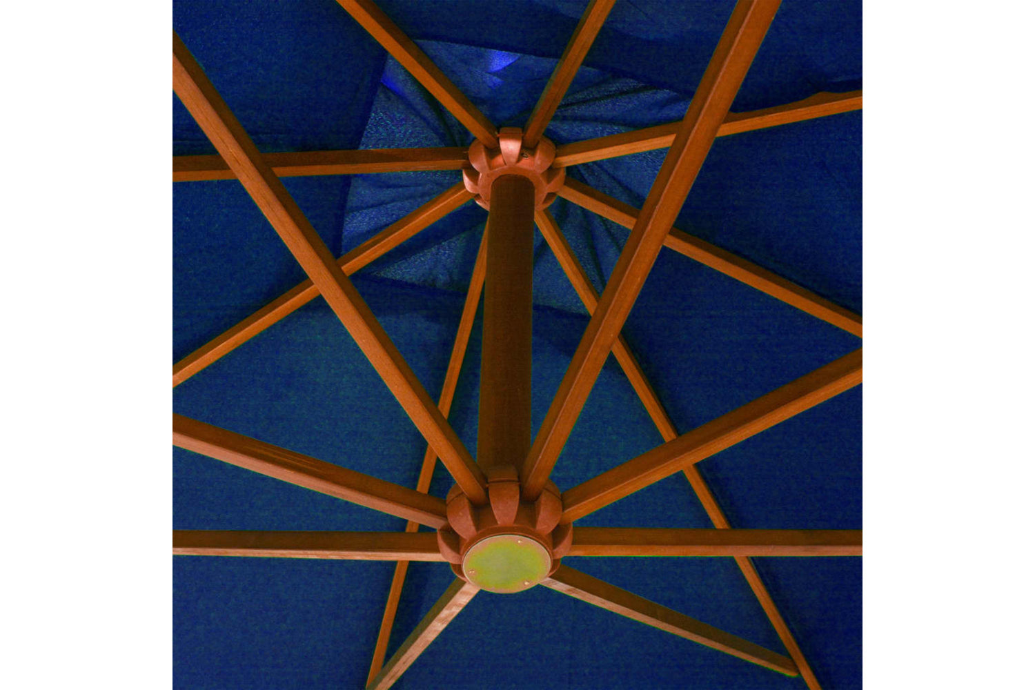 Vidaxl 313779 Hanging Parasol With Pole Azure Blue 3x3 M Solid Fir Wood-4