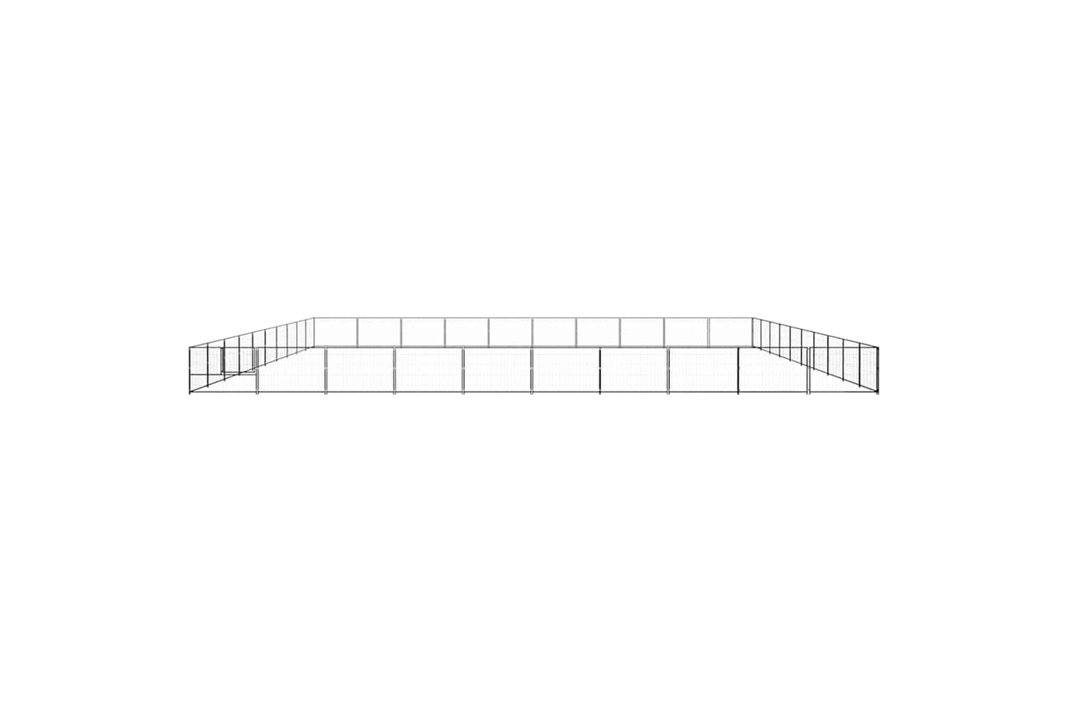 Vidaxl 3082197 Dog Kennel Black 100 M2 Steel-4