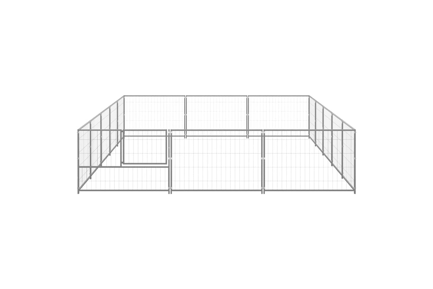 Vidaxl 3082137 Dog Kennel Silver 15 M2 Steel-4