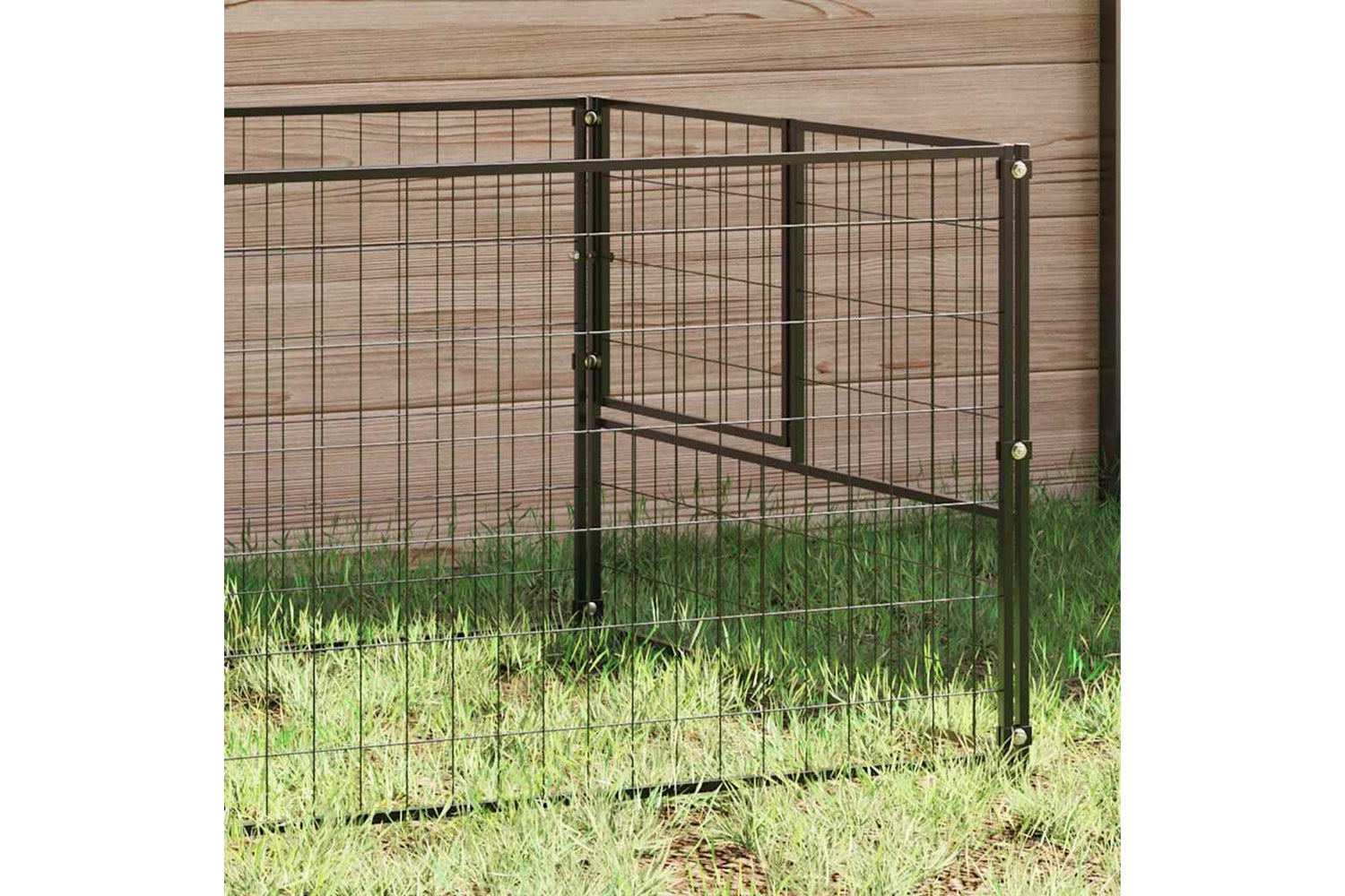 Vidaxl 3082097 Dog Kennel Black 7 M2 Steel-2