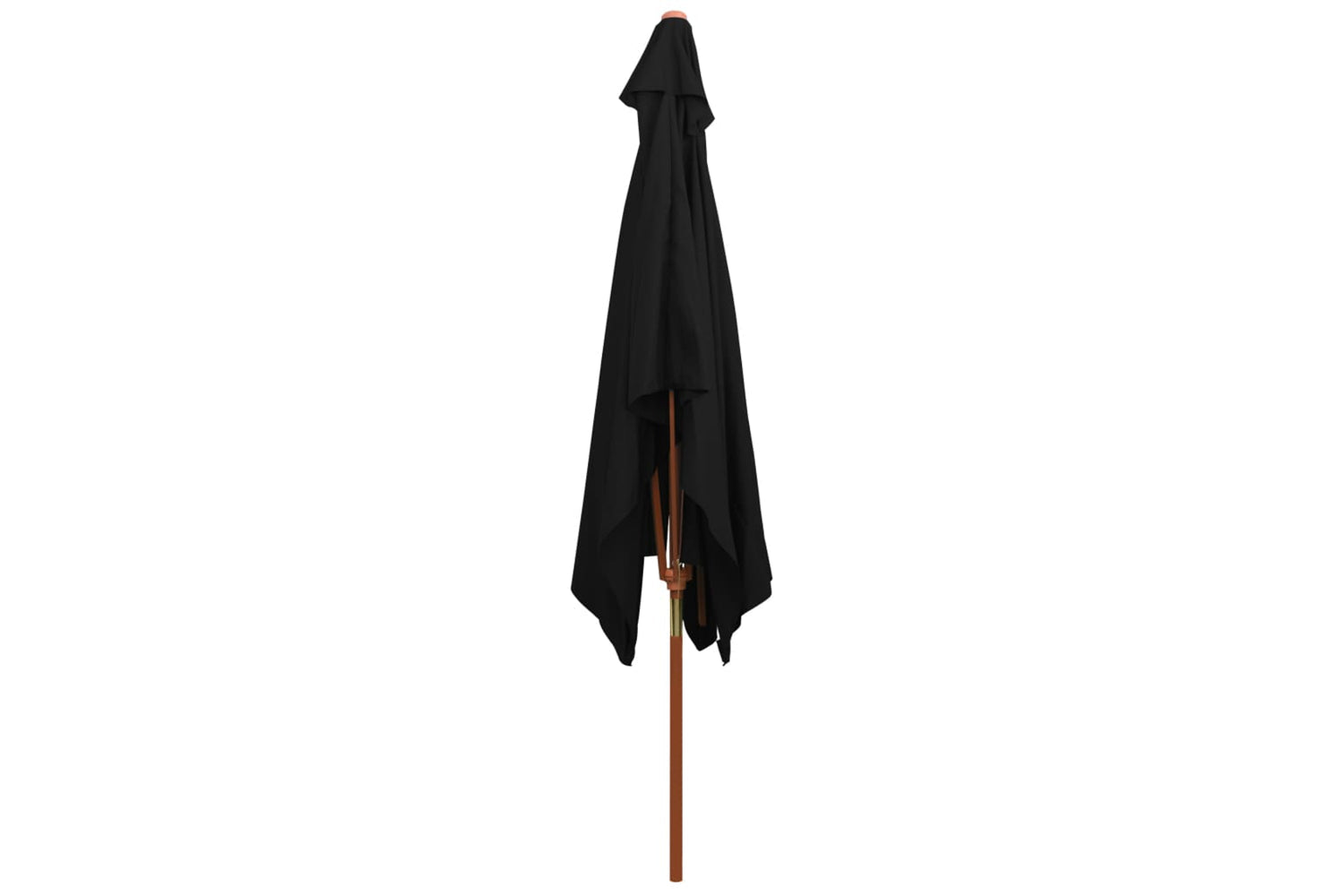 vidaXL 313760 Outdoor Parasol With Wooden Pole Black 200x300cm-4
