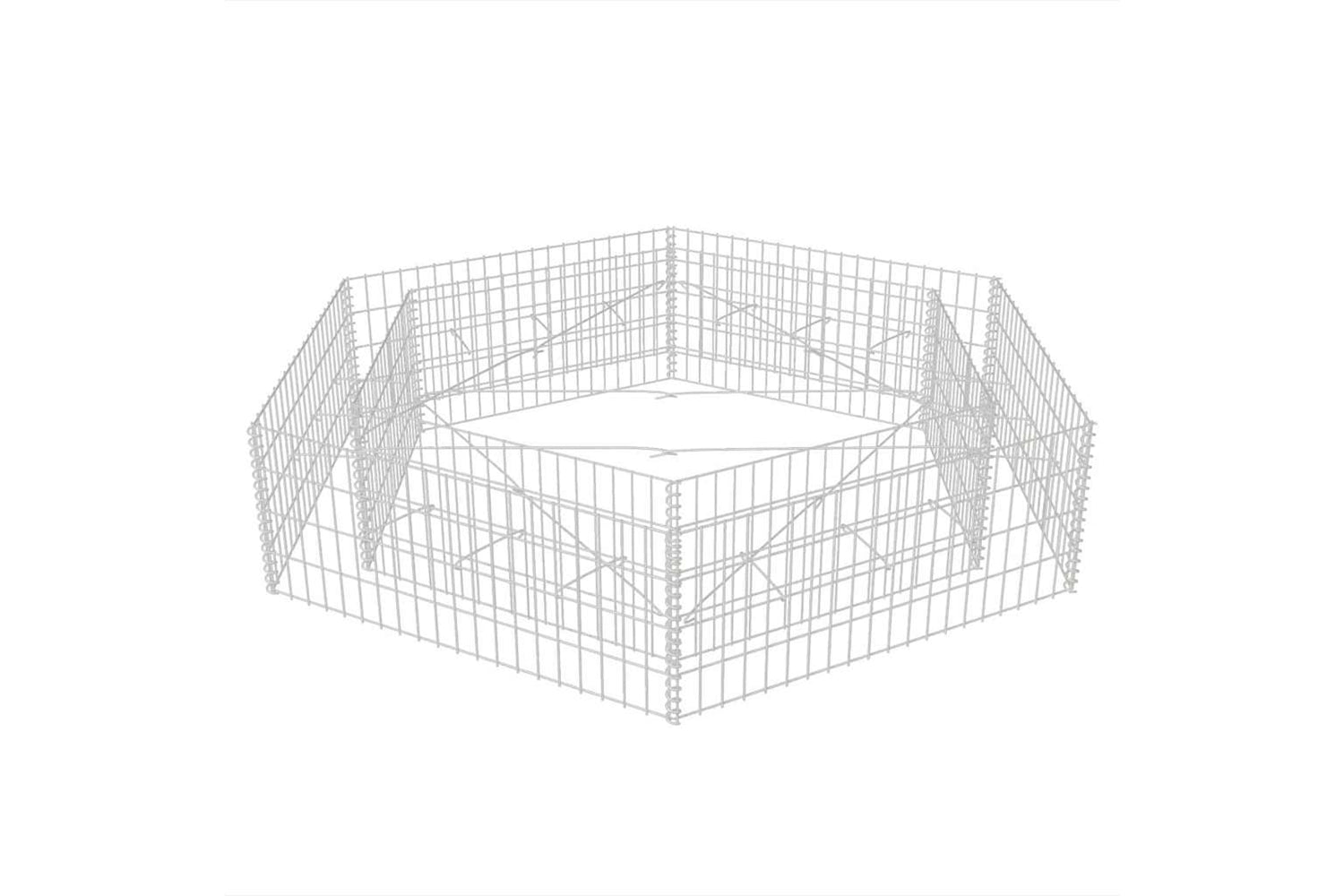 vidaXL 142536 Hexagonal Gabion Raised Bed 200x173x40cm-3