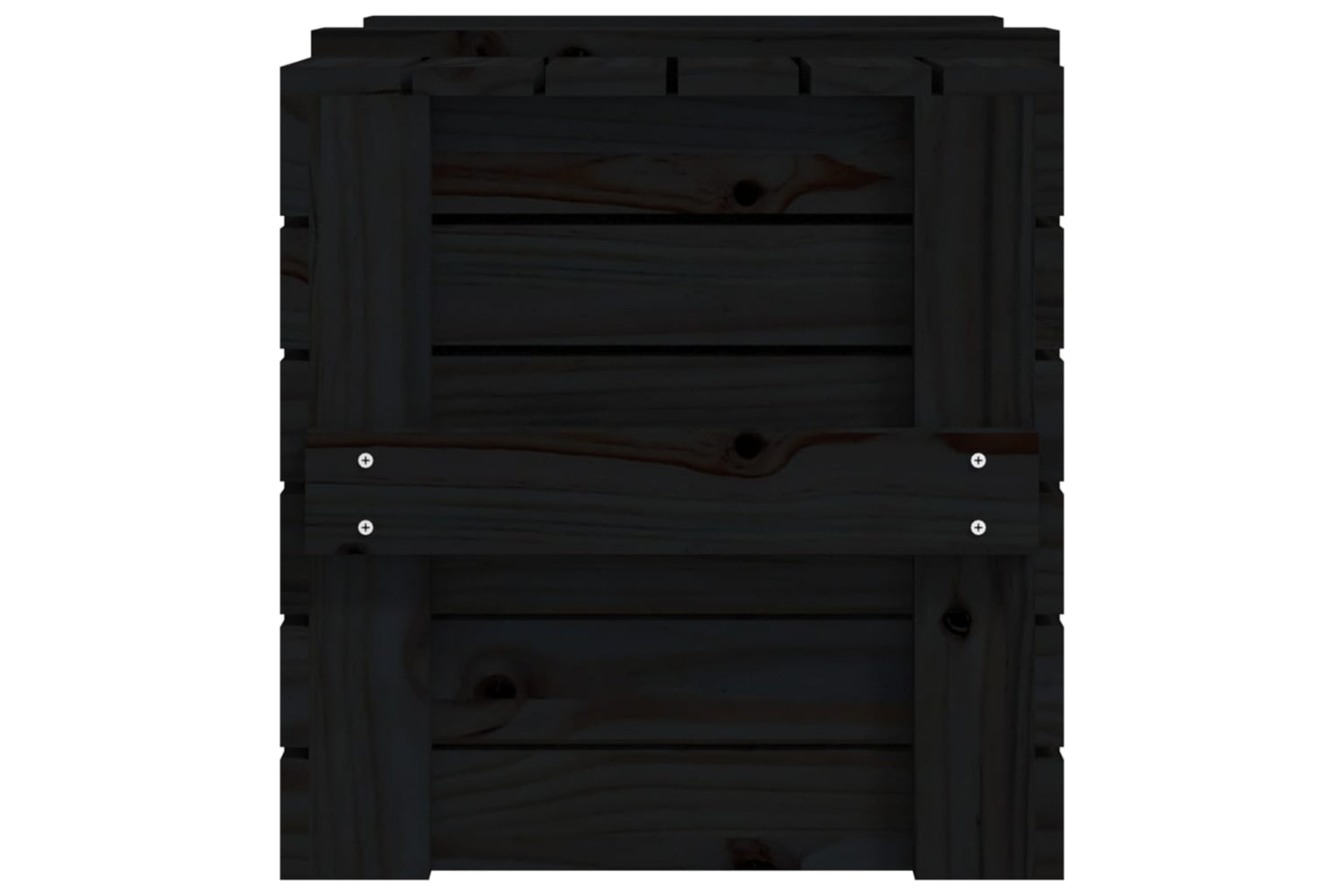 vidaXL 824997 Storage Box Black 58x40.5x42cm Solid Wood Pine-7