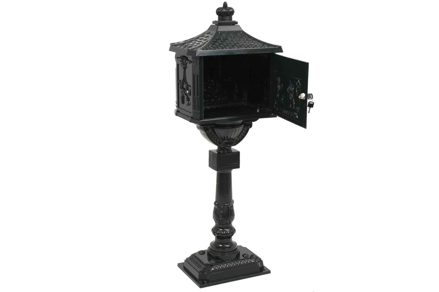 Vidaxl 43893 Pedestal Letterbox Aluminium Vintage Style Rustproof Green-7