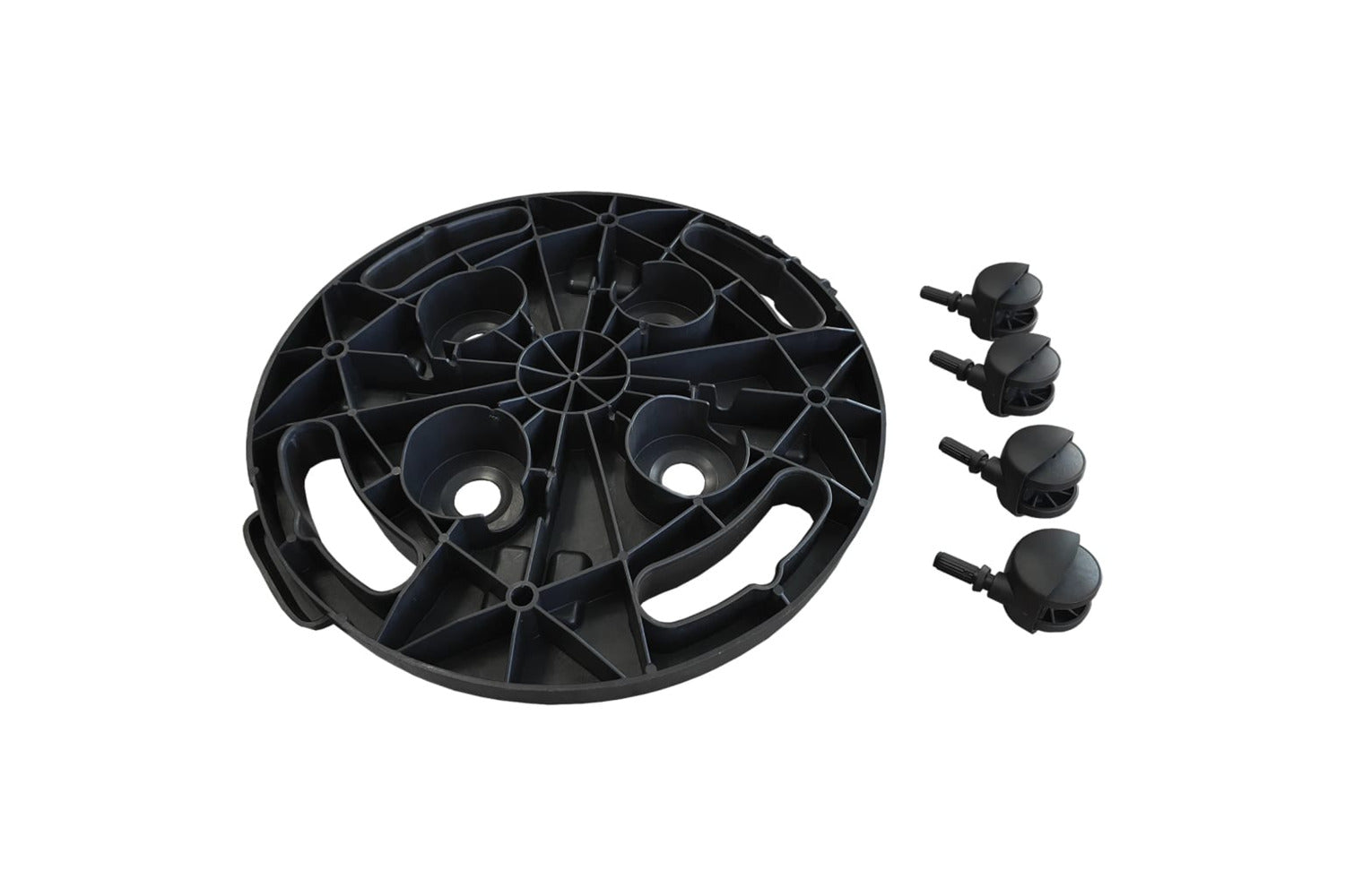 Vidaxl Plant Trolleys With Wheels 2 Pcs Diameter 30 Cm Black 170 Kg-8