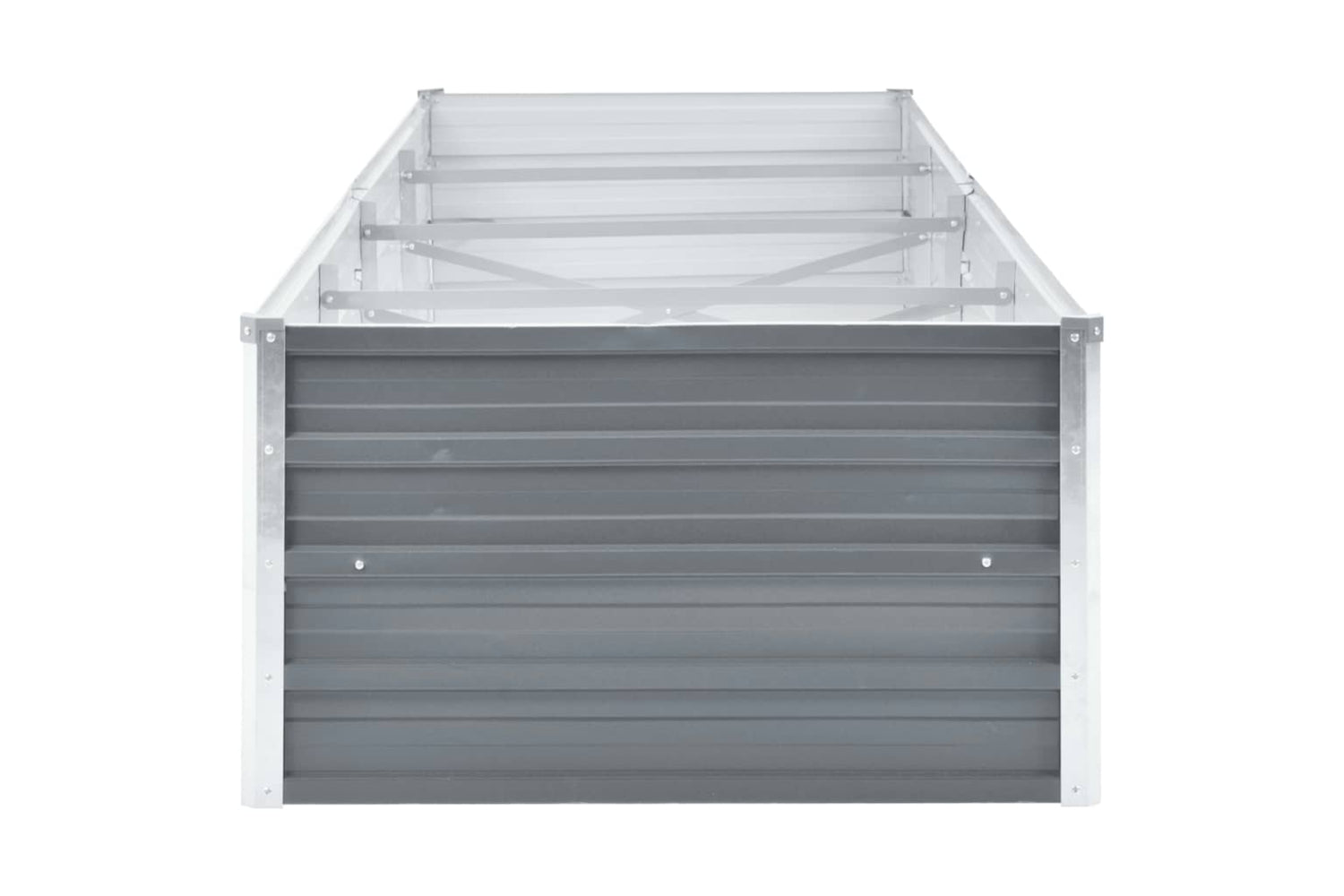 vidaXL 44846 Garden Raised Bed Galvanised Steel 320x80x45cm Grey-3