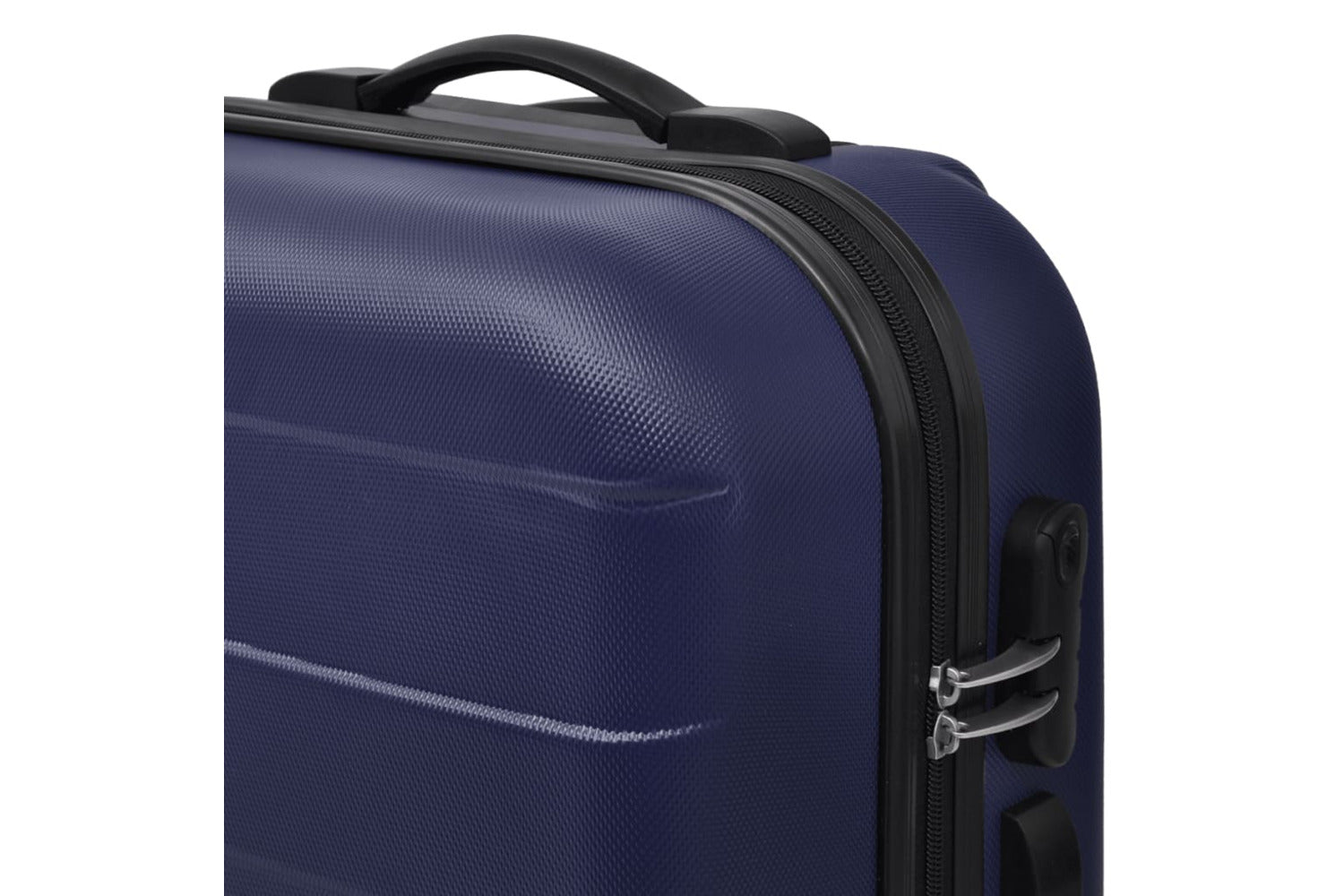 vidaXL Three Piece Hardcase Trolley Set Blue 45.5/55/66cm-3