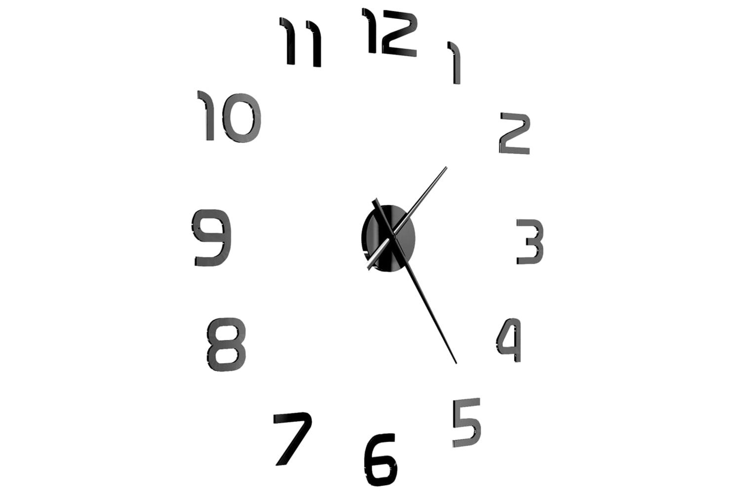 Vidaxl 50639 3D Wall Clock Modern Design 100 cm | Black-3