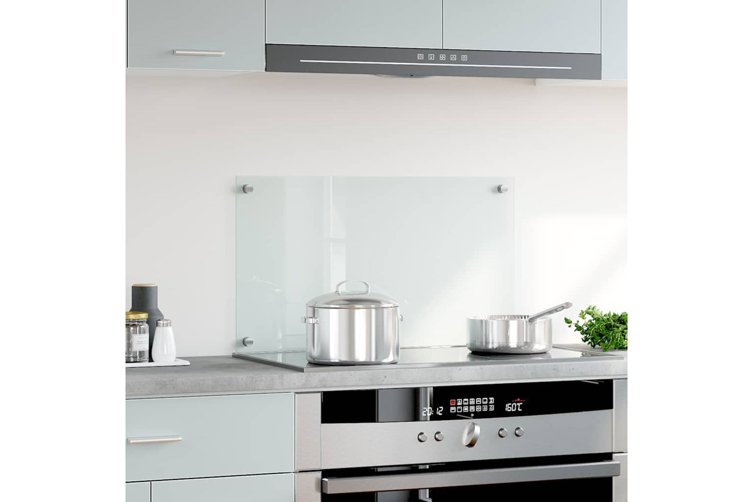 Vidaxl Kitchen Backsplash Transparent 70 X 40 Cm Tempered Glass-2